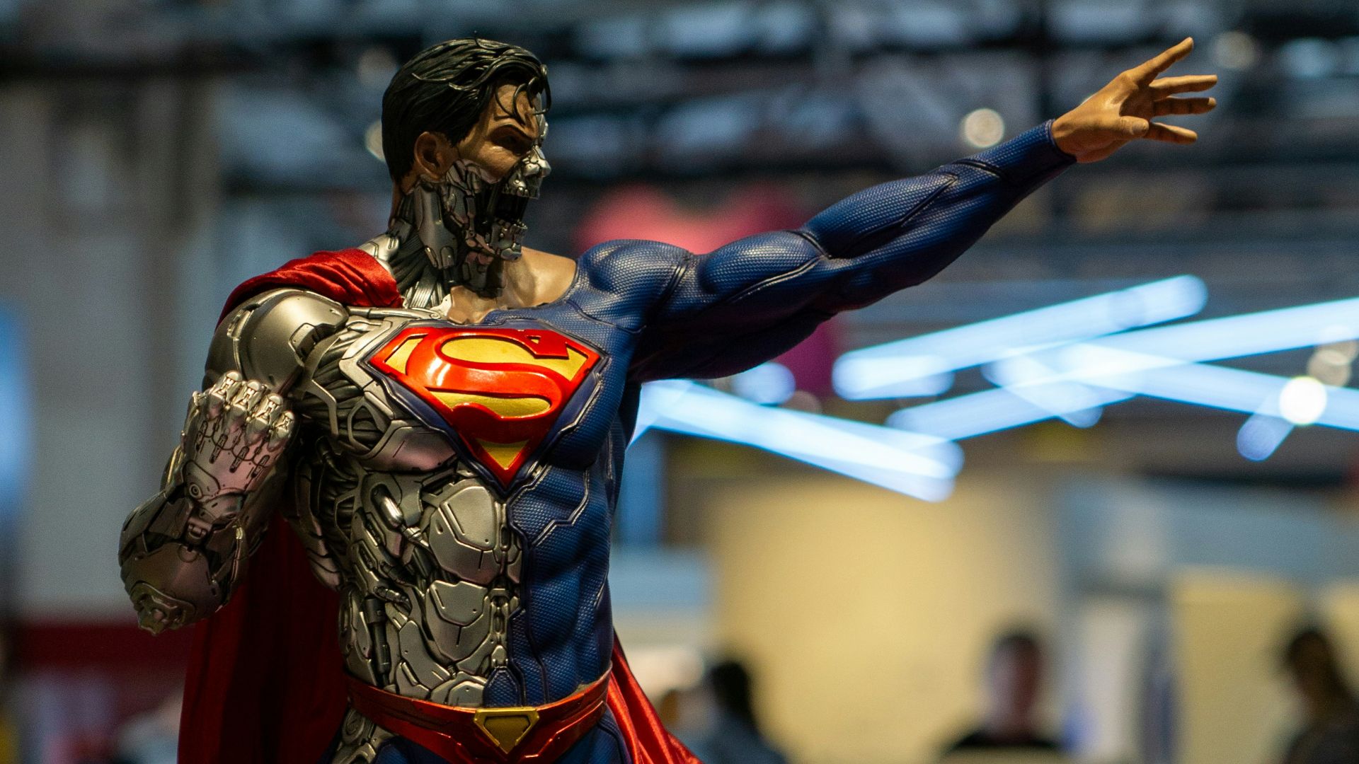 a statue of a man in a superman costume