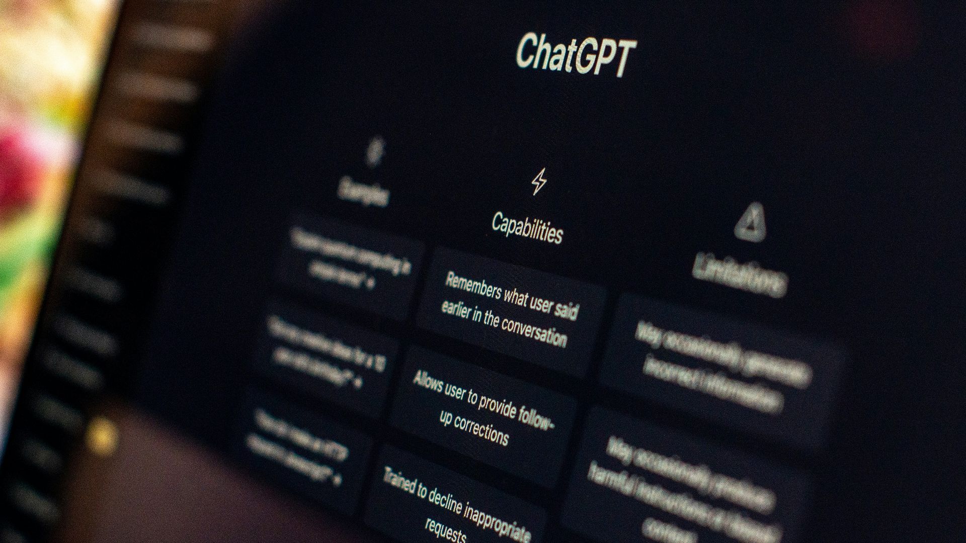 a close up of a computer screen with a menu on it