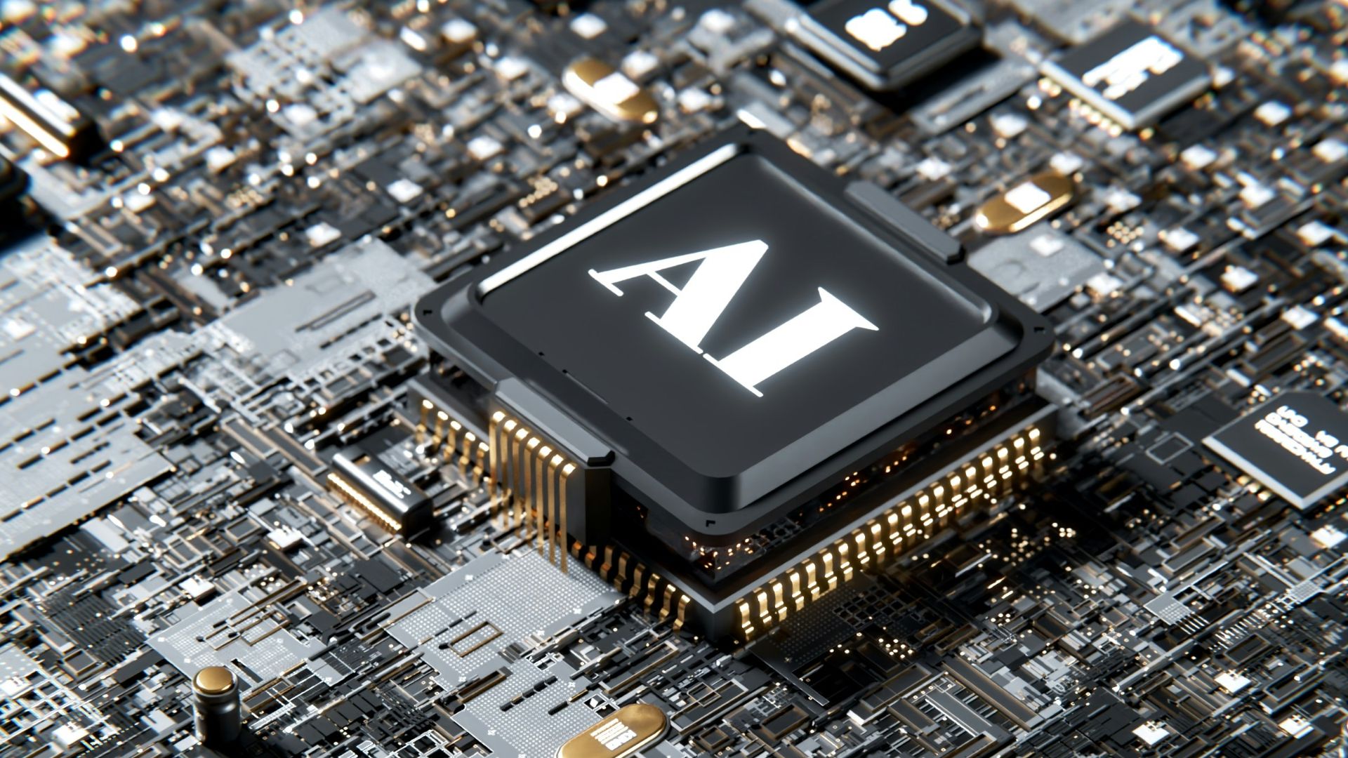 a computer chip with the letter a on top of it