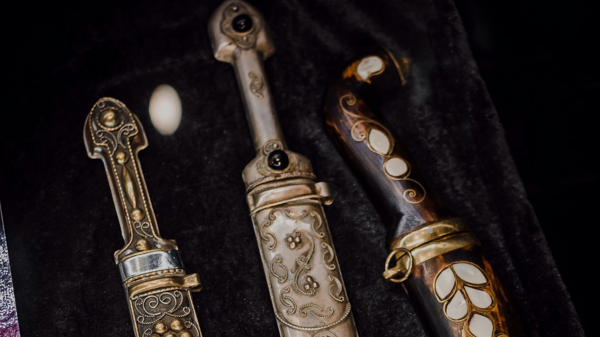 three different types of decorative items on a table