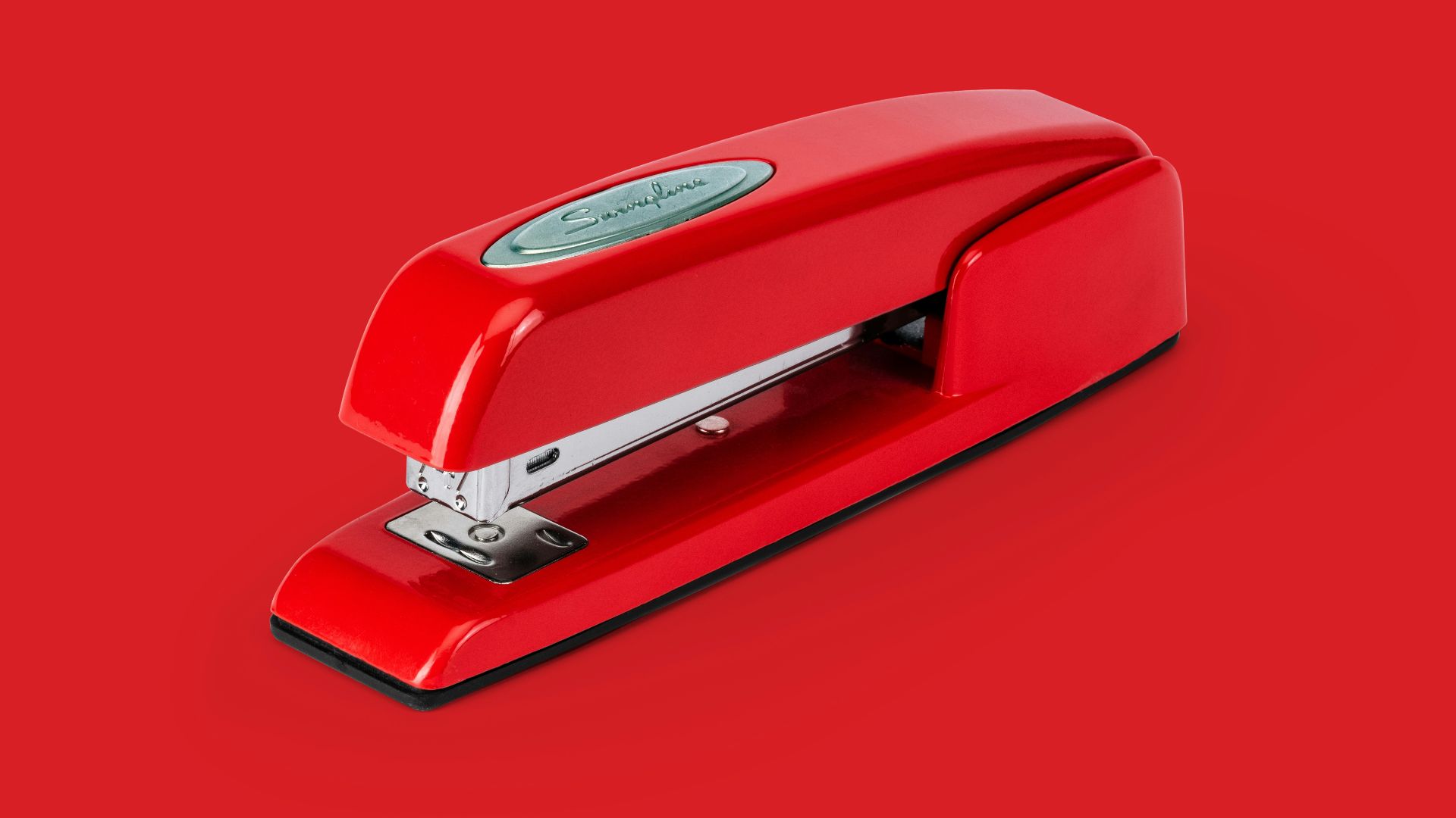 red stapler