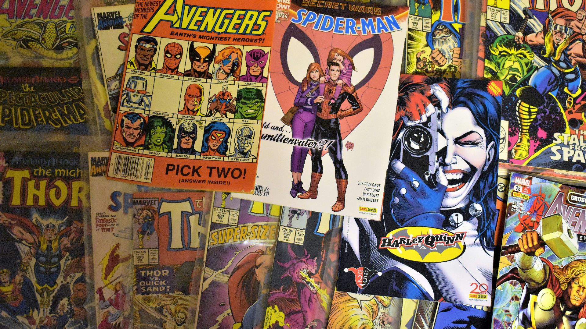 the joker comic book on brown wooden table