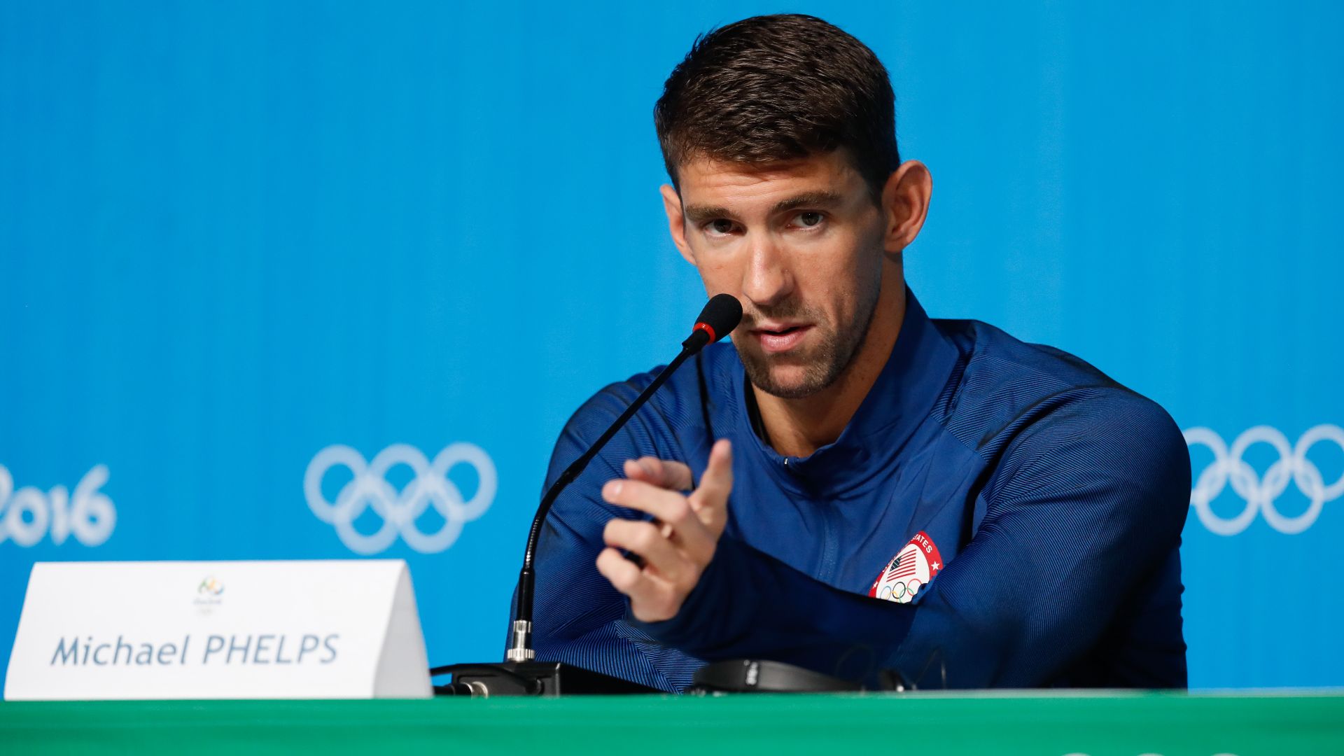 File:MICHAEL PHELPS E KATIE LEDECKY CONCEDEM ENTREVISTAS NO PARQUE OLÍMPICO (28747883515).jpg