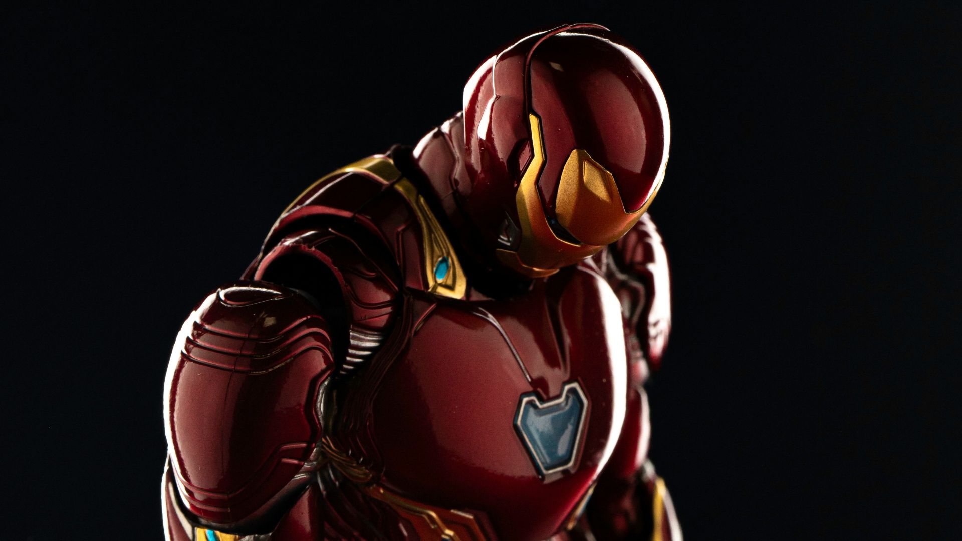 man in red and black suit