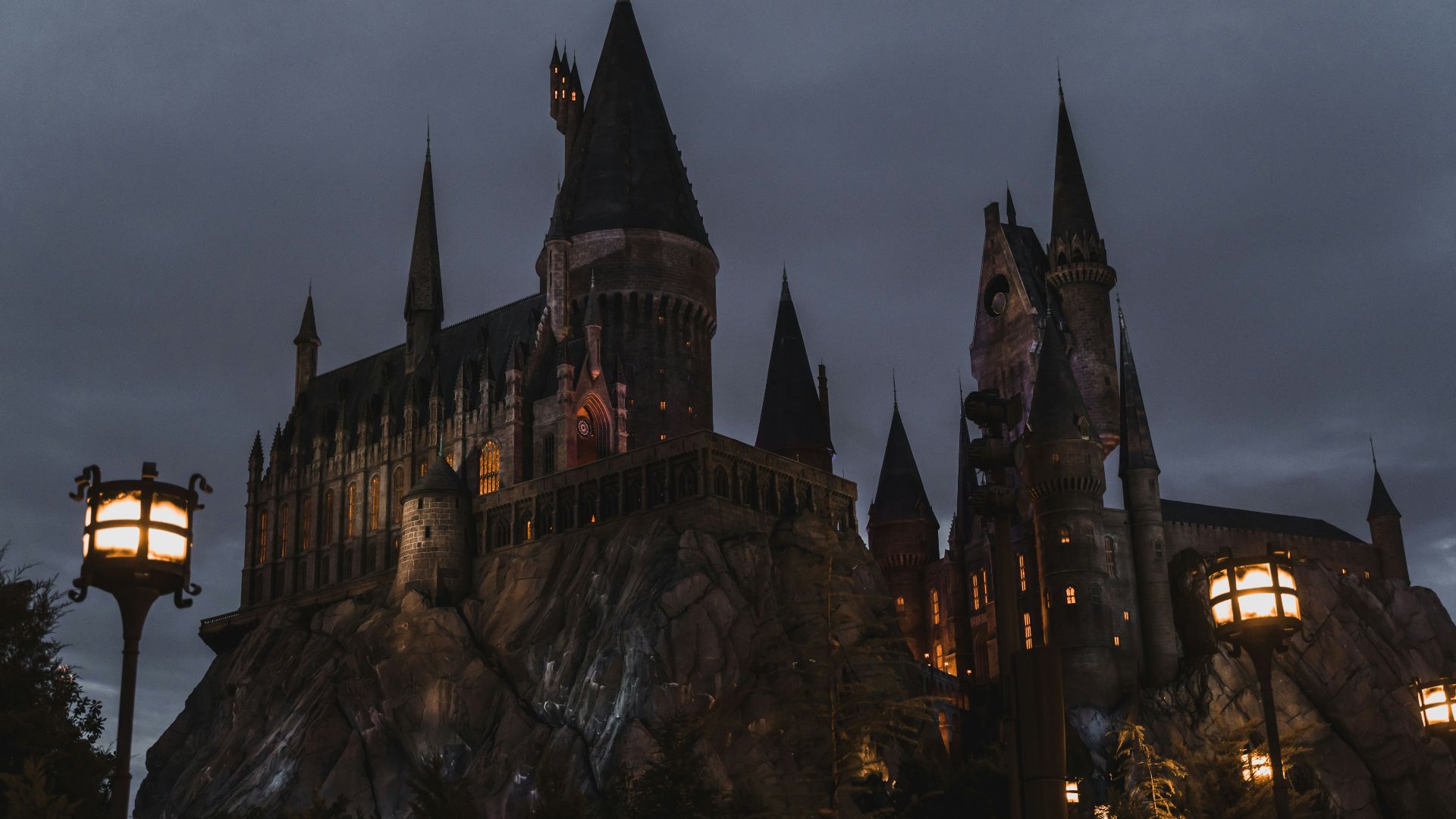 brown concrete building during night time