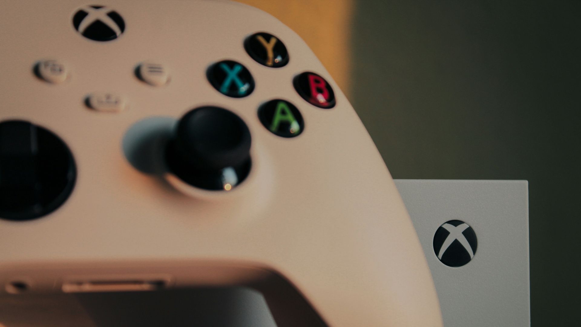 a close up of a video game controller