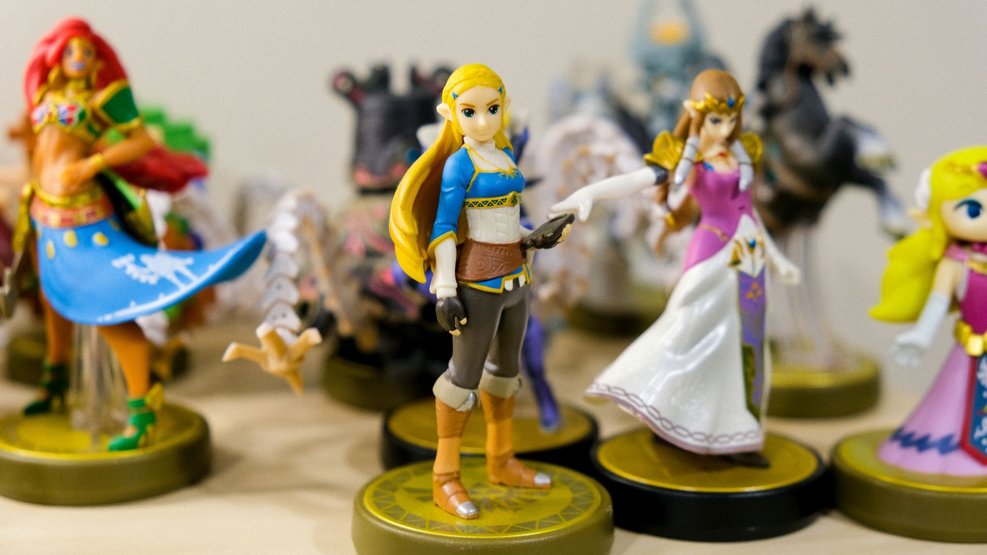 assorted-color anime character figurines
