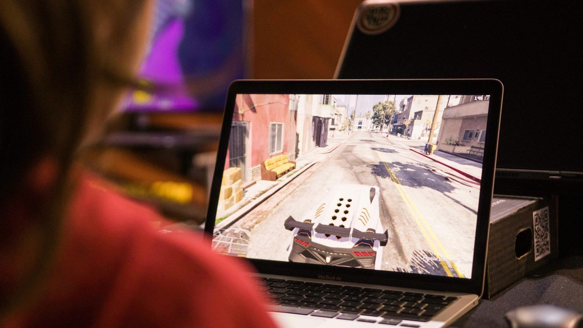 a person using a laptop