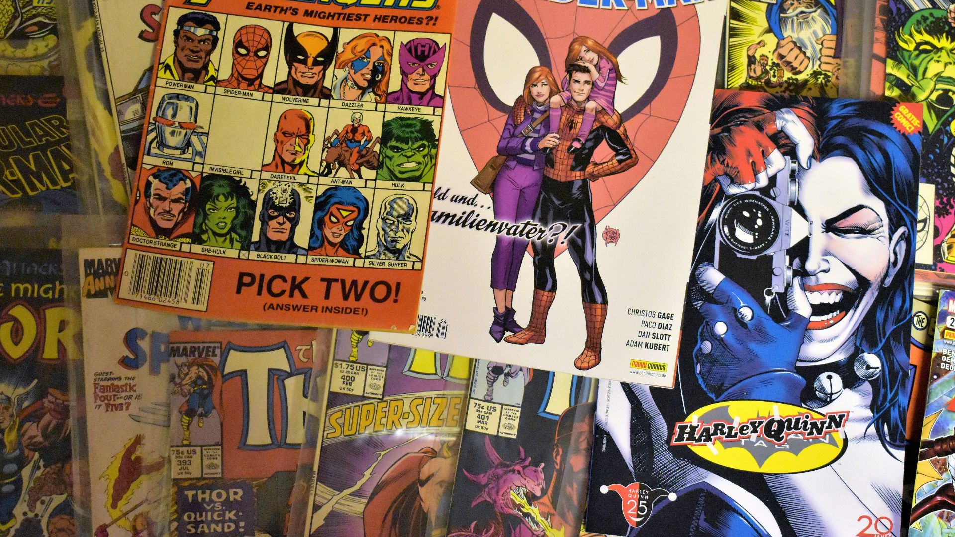 the joker comic book on brown wooden table