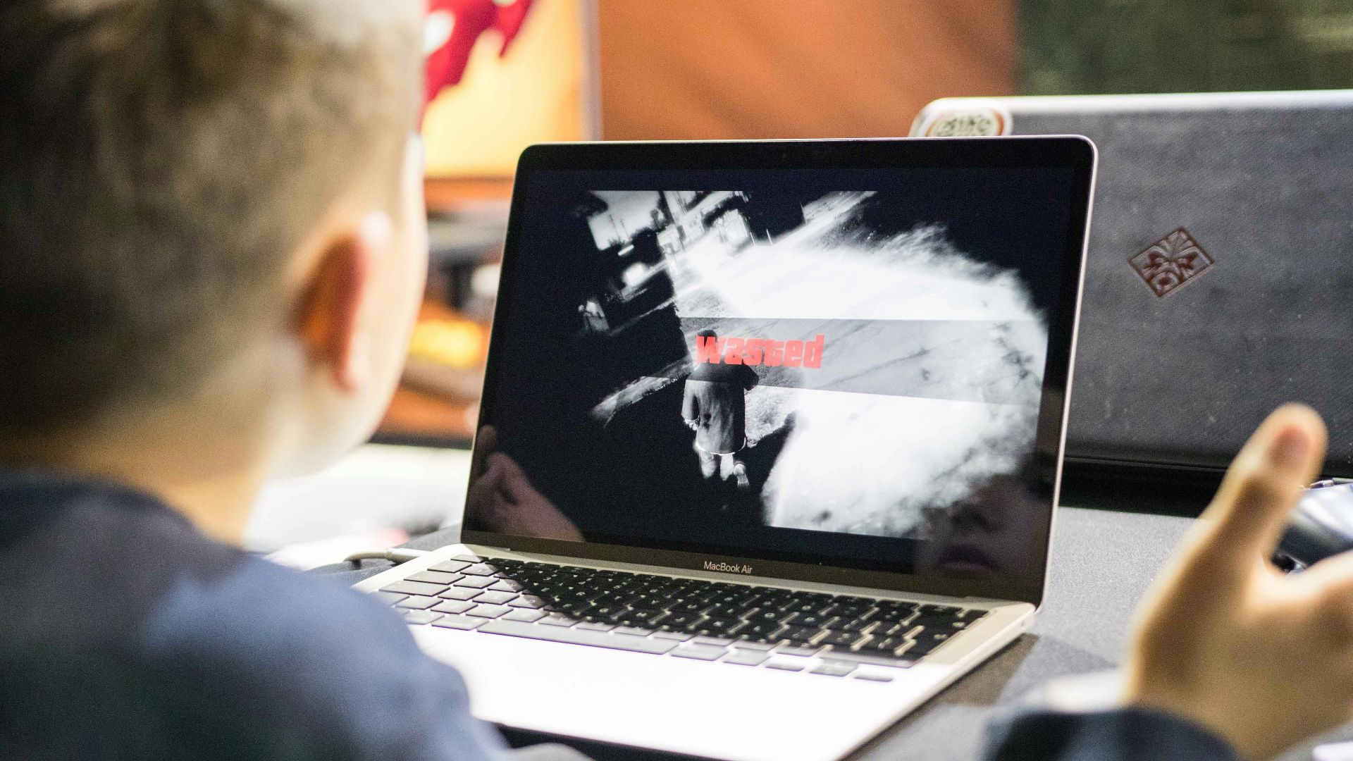 a man using a laptop