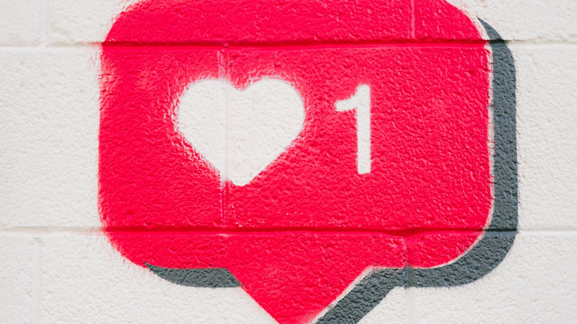 red and white love wall decor