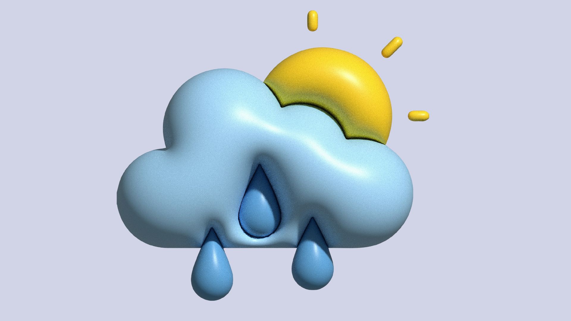 a cloud with a sun on top of it