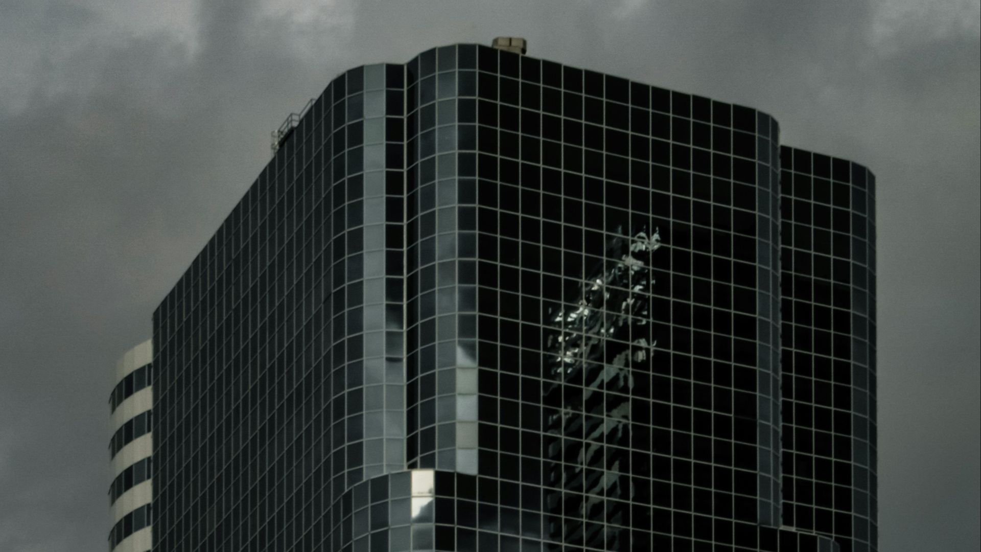 greyscale photography of curtain building