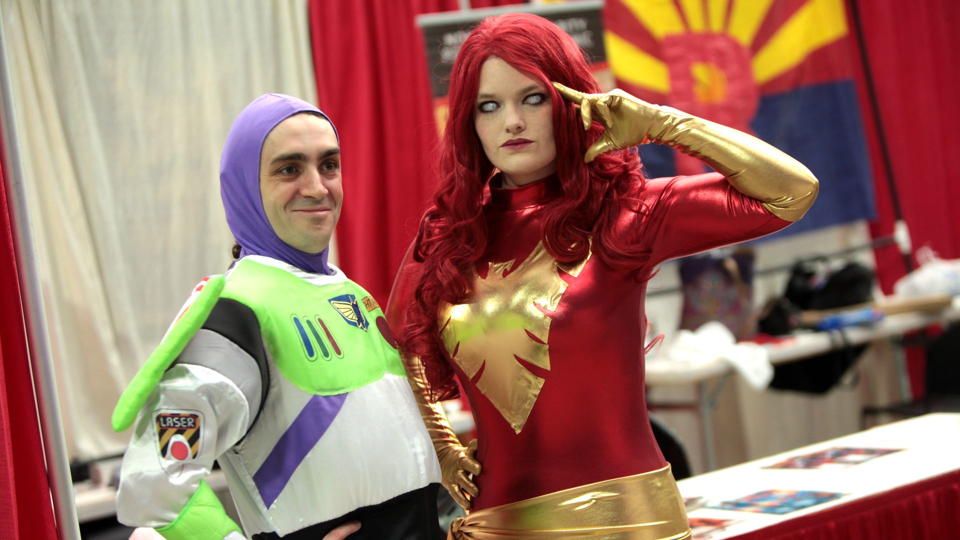 File:Buzz Lightyear & Dark Phoenix cosplayers (16026088891).jpg