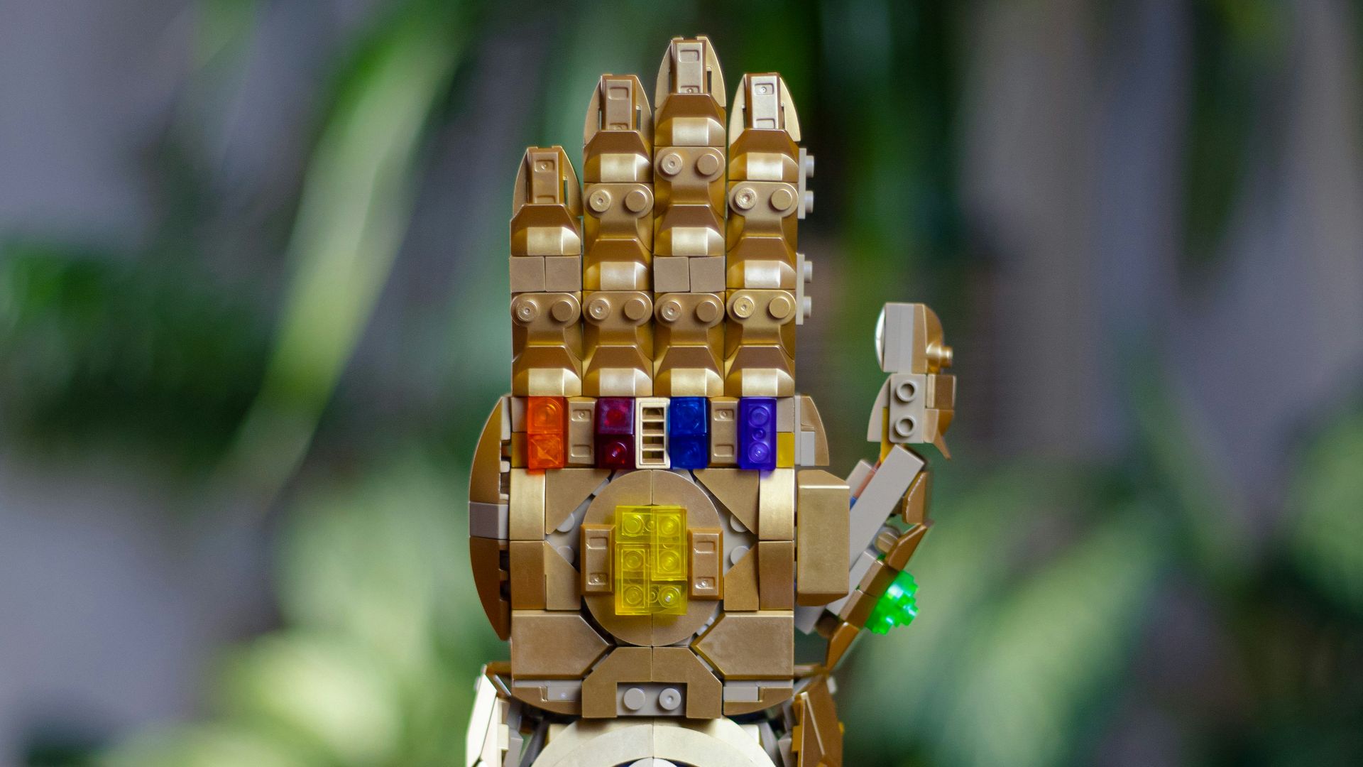 A toy made out of legos sitting on a table