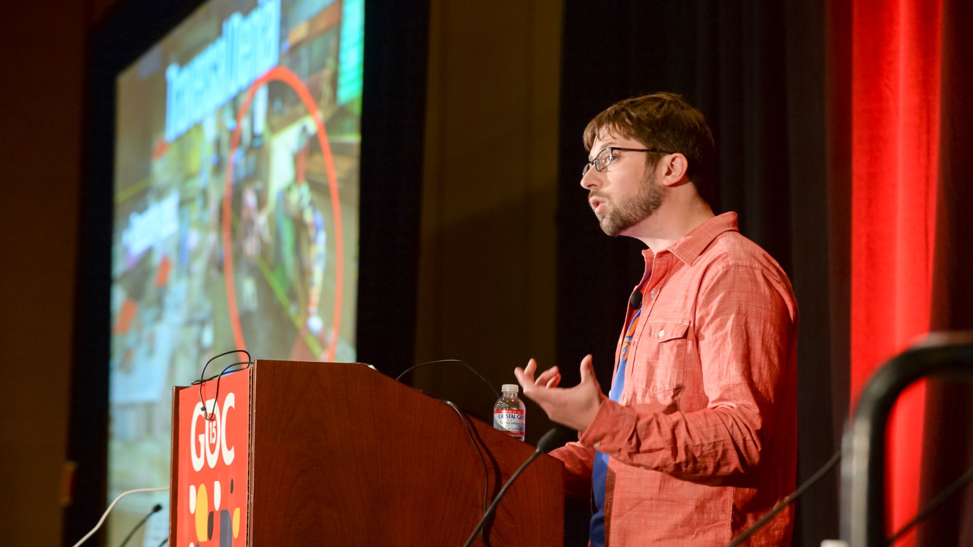 File:AI in the Awesomepocalypse - Creating the Enemies of Sunset Overdrive - Adam Noonchester - Senior Gameplay Programmer, Insomniac Games - Thursday, March 5, 2015 GDC (16131082193).jpg