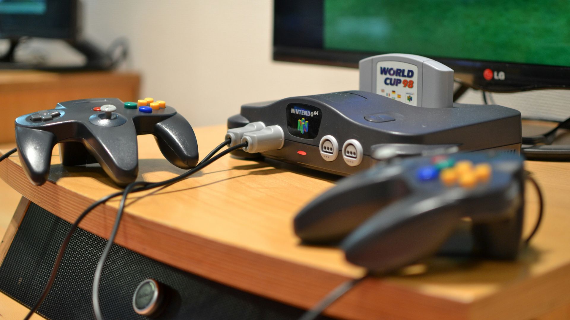 black and gray game controller