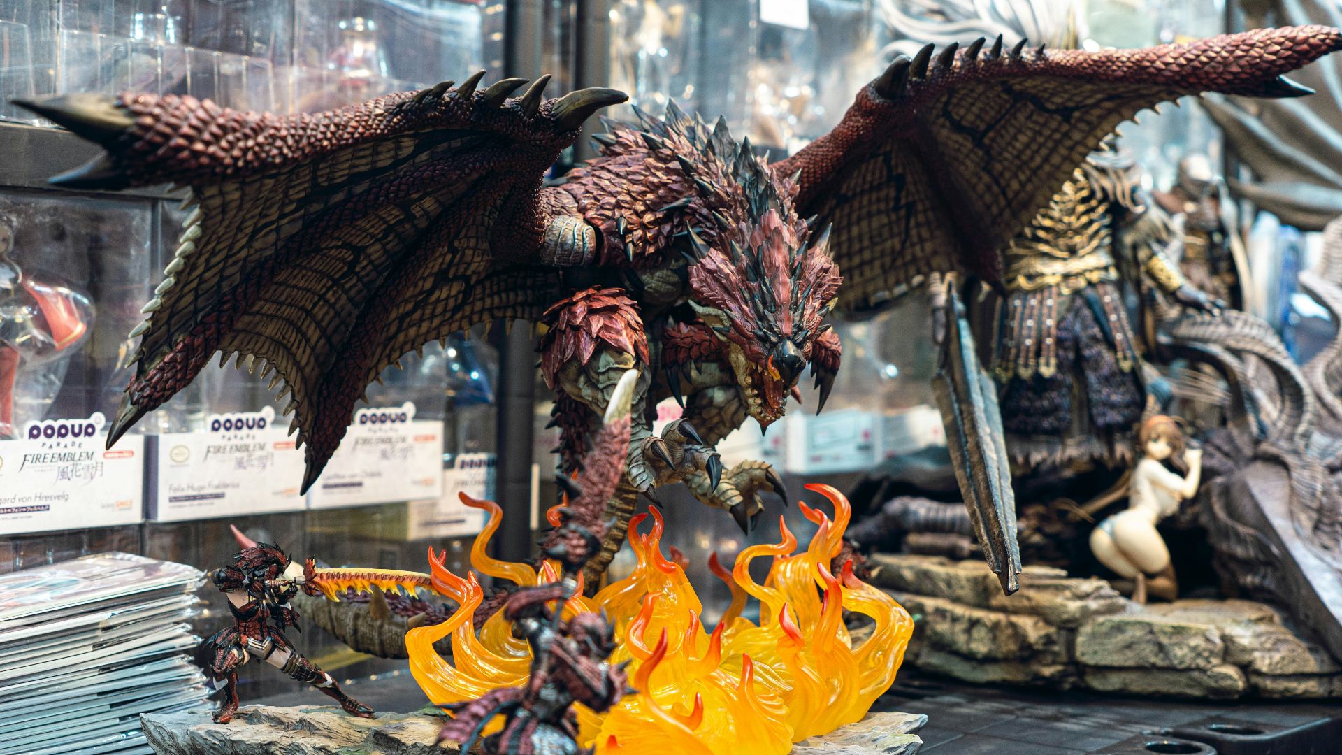 A close up of a statue on a table