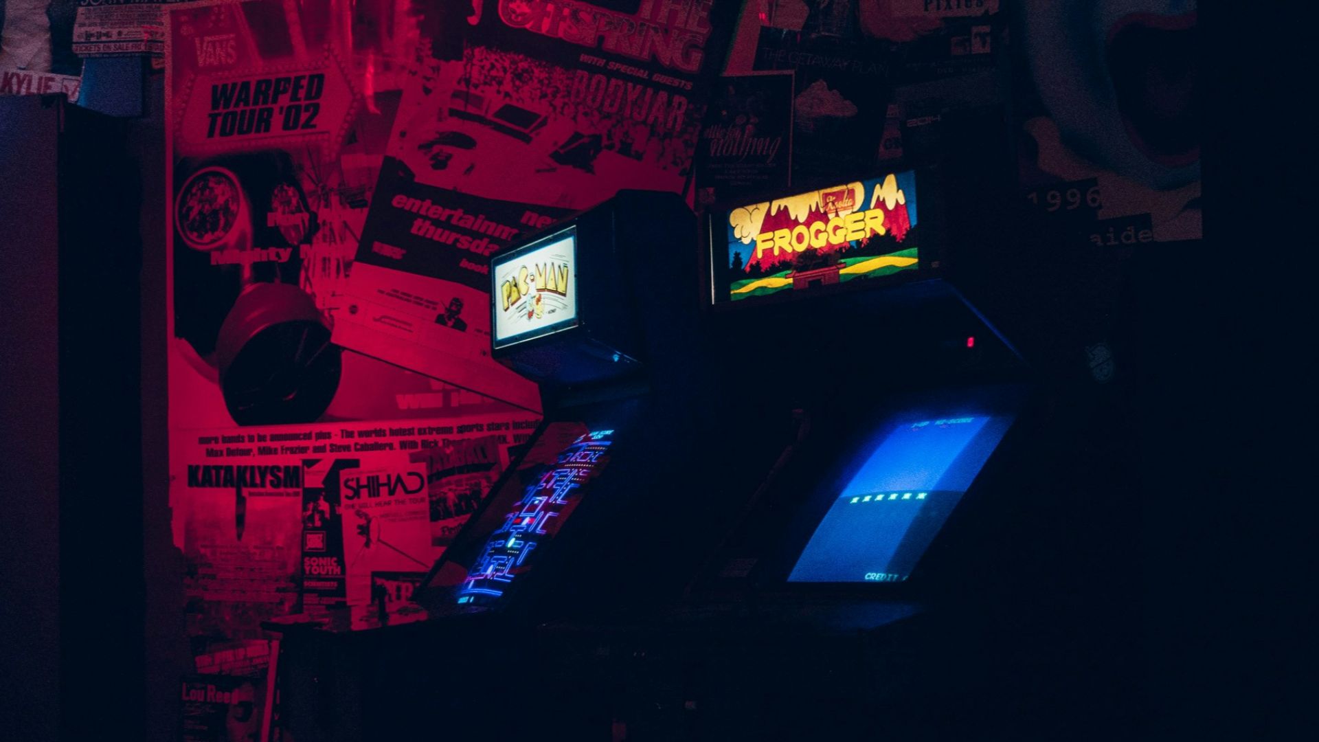 two arcade cabinets