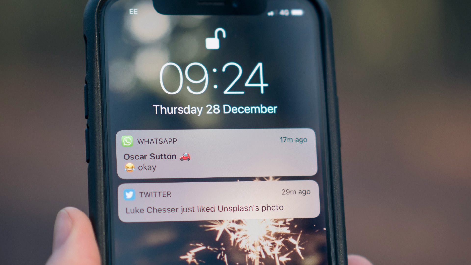 person holding phone