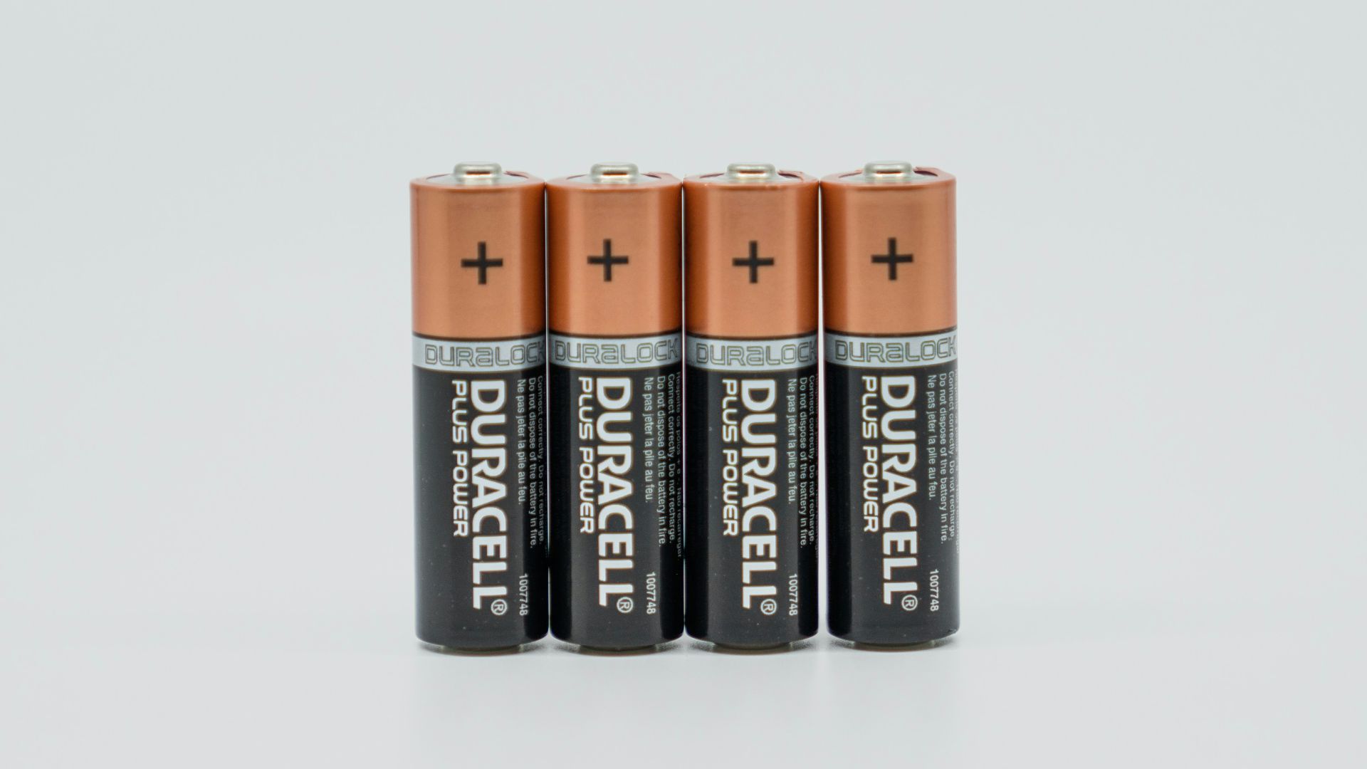 four Duracell batteries