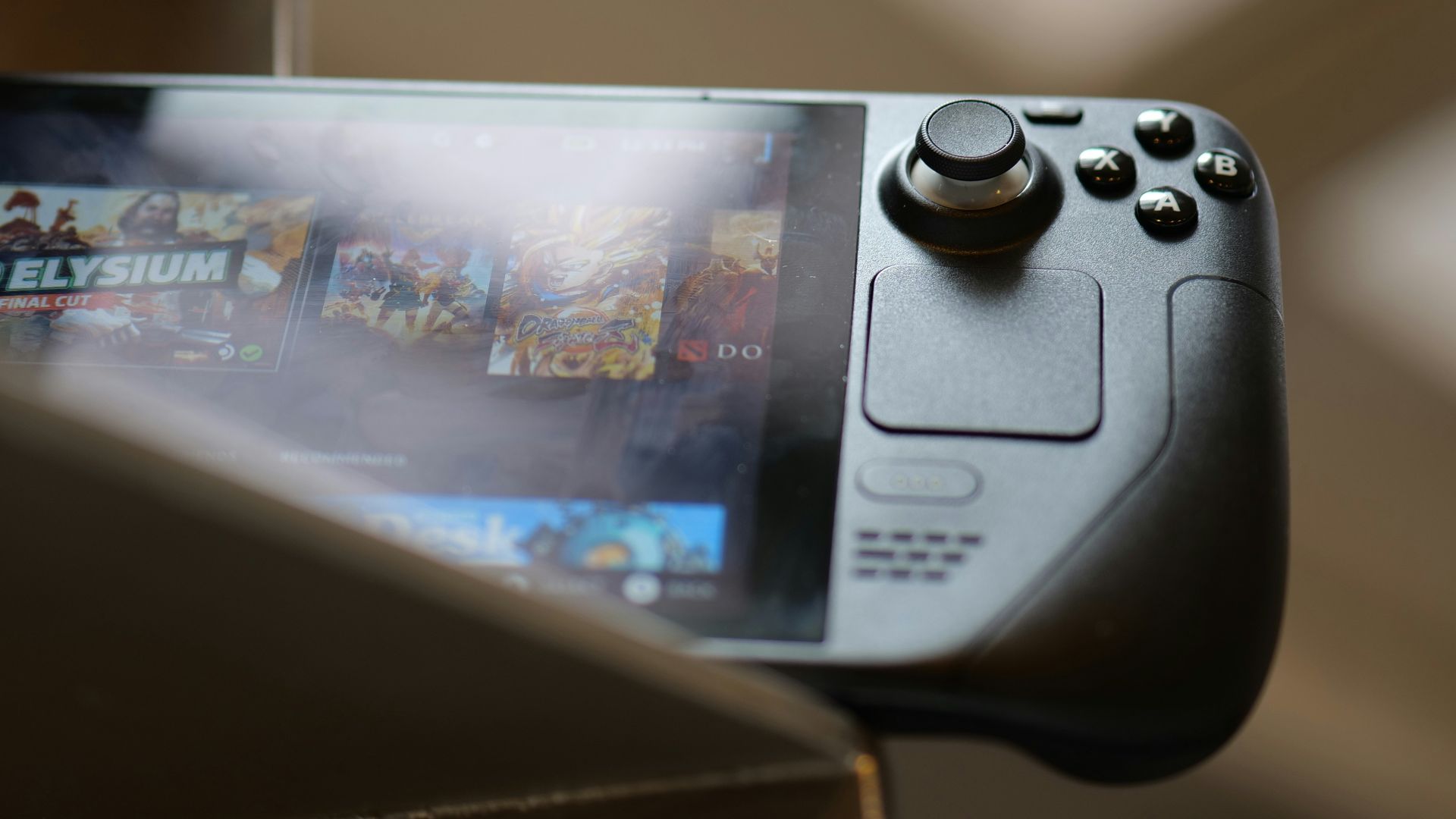 a close up of a video game controller