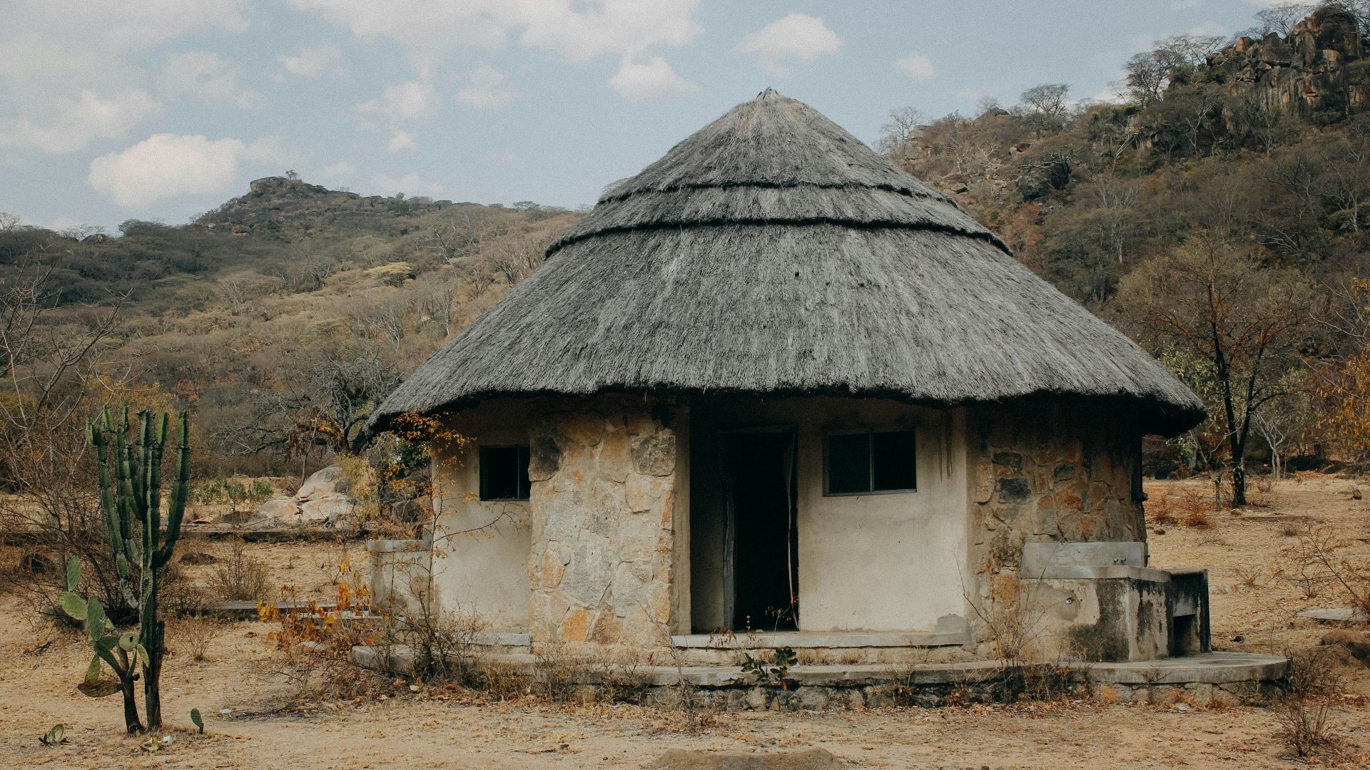 brown and white house