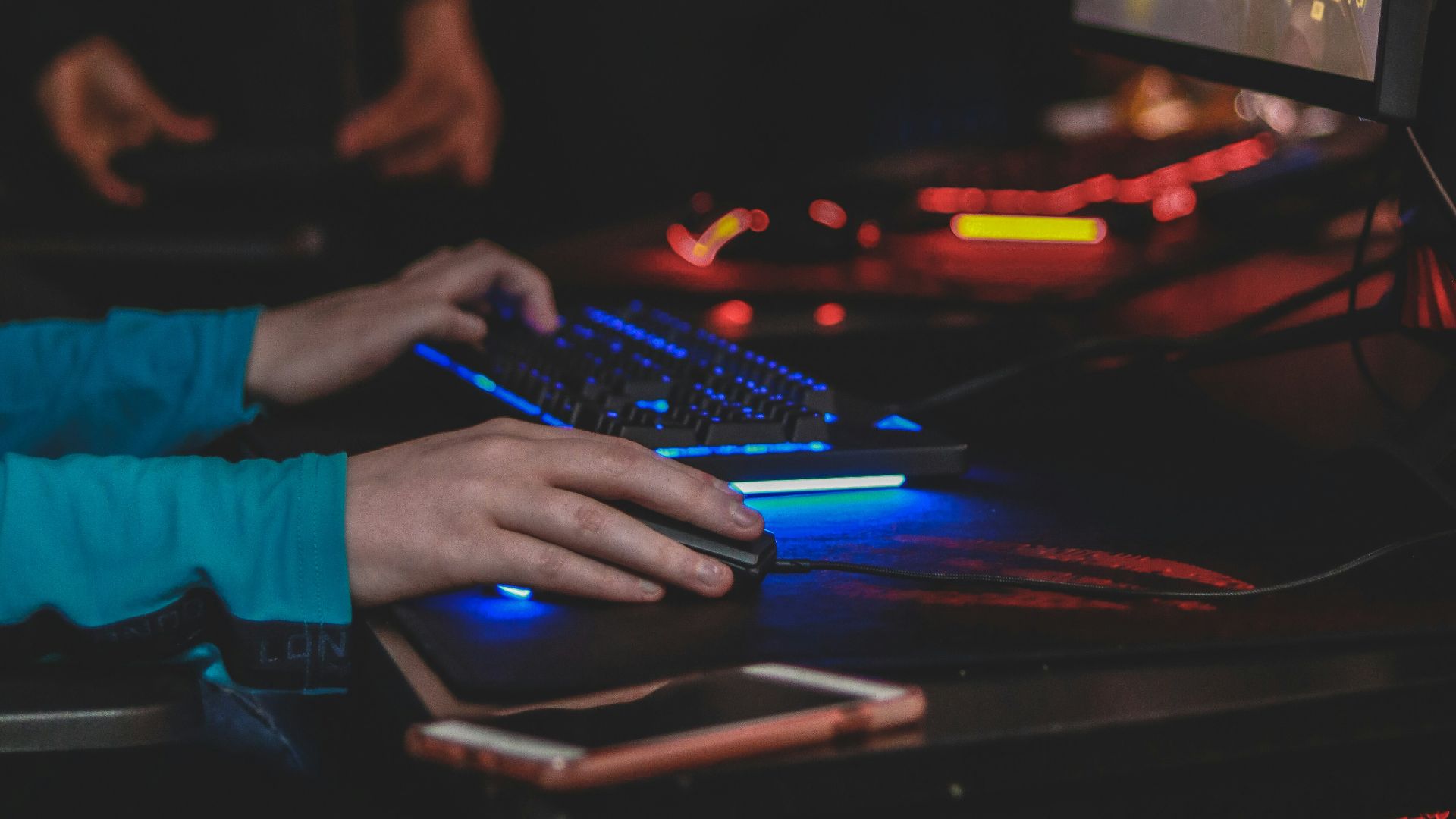 person using desktop