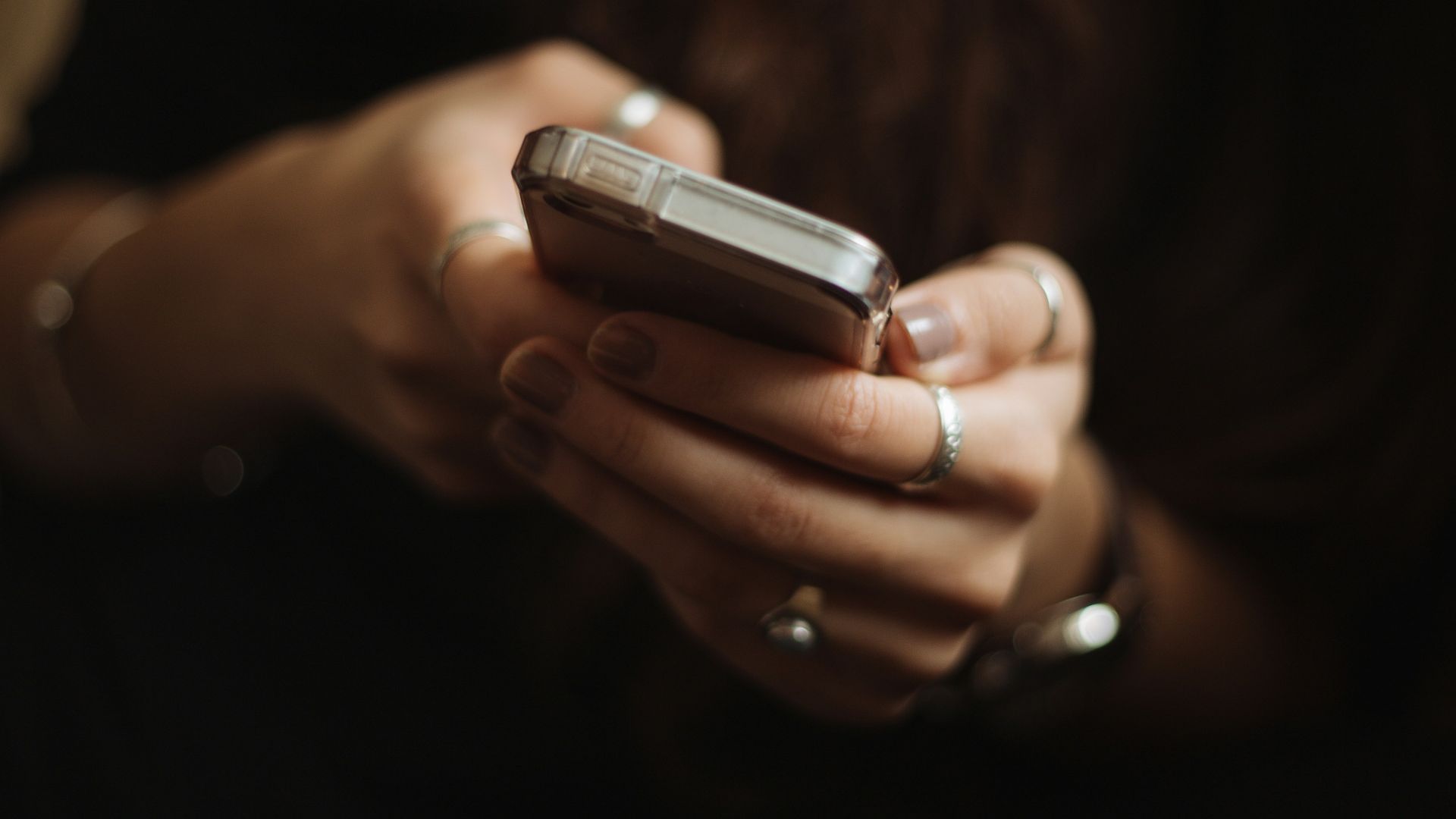 person using smartphone