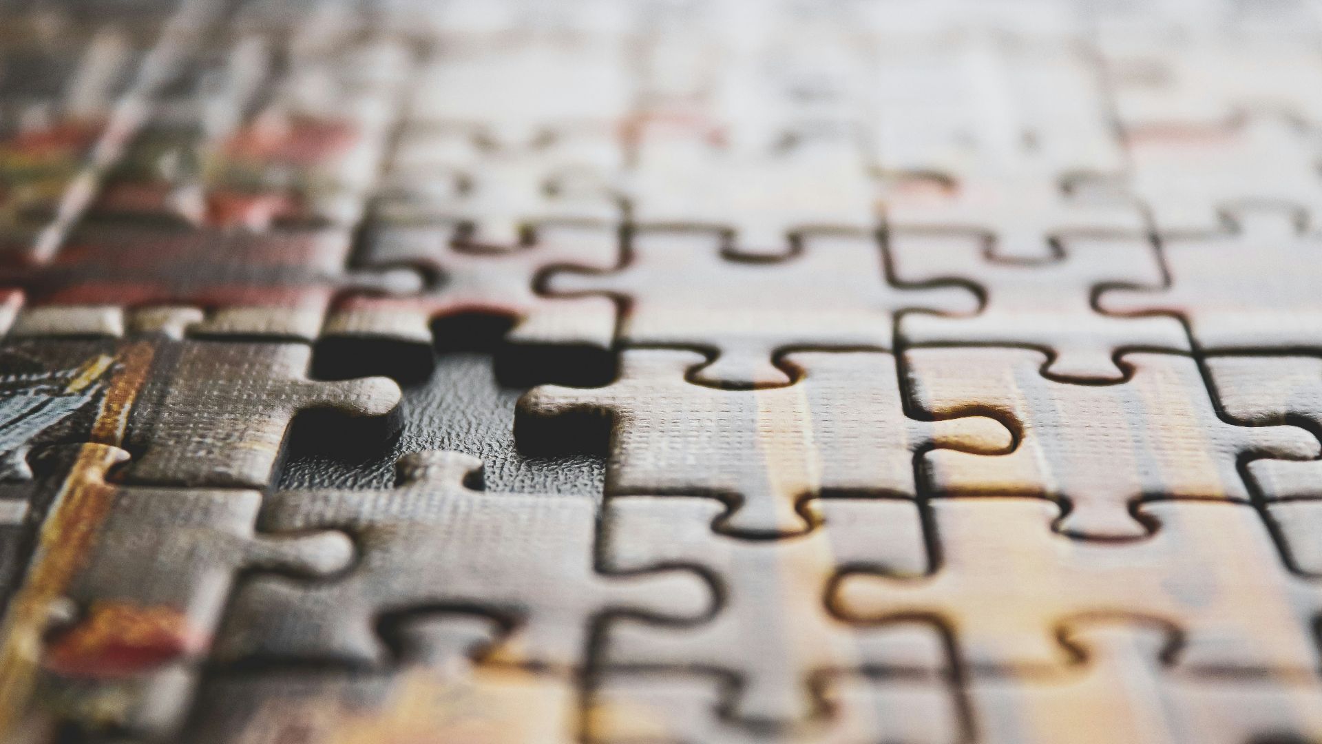 brown and black jigsaw puzzle