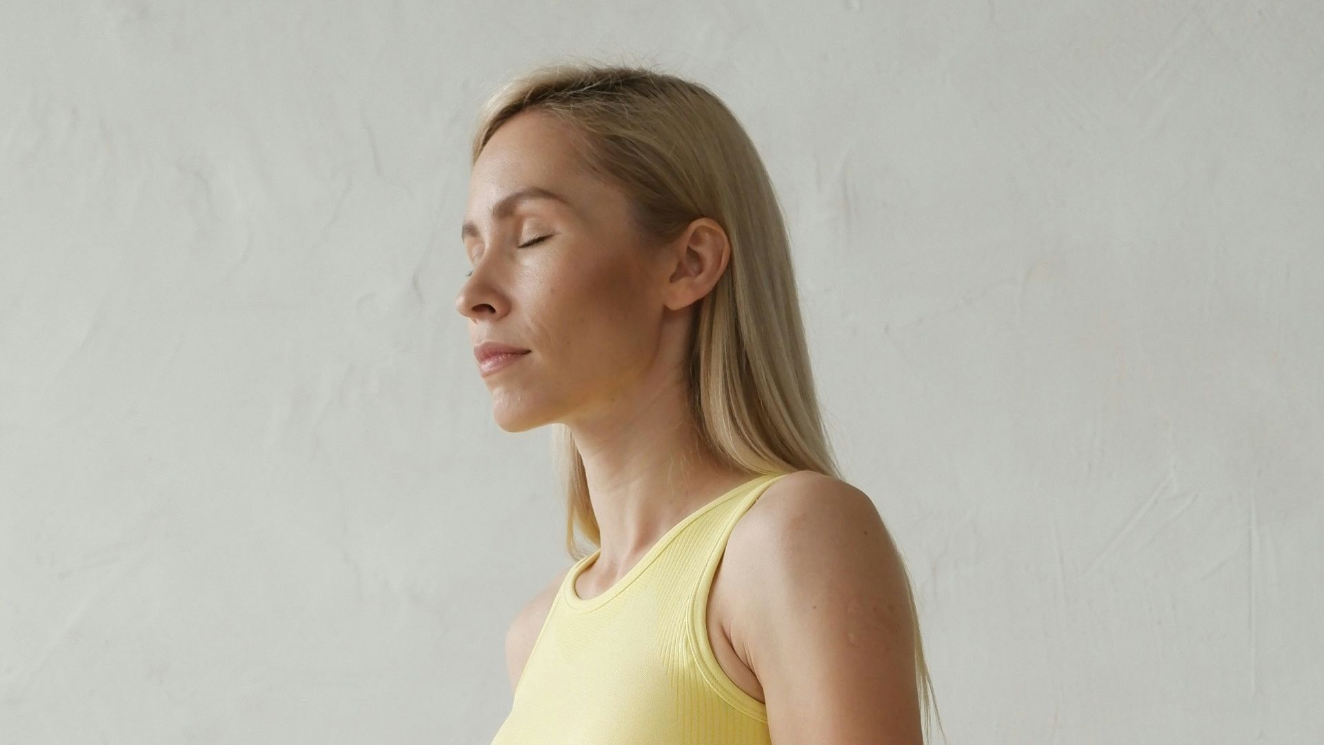 a woman sitting on the floor