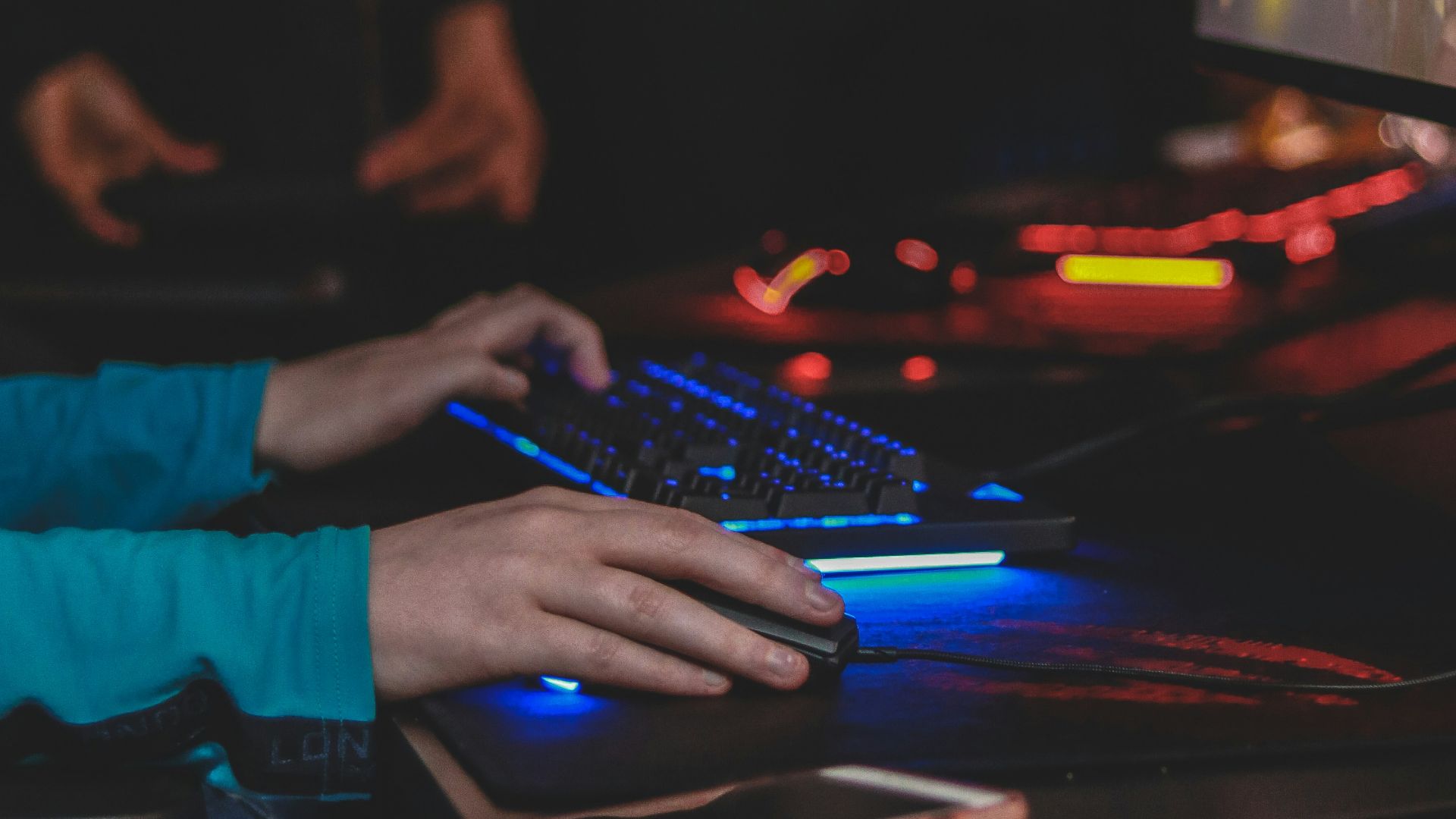 person using desktop