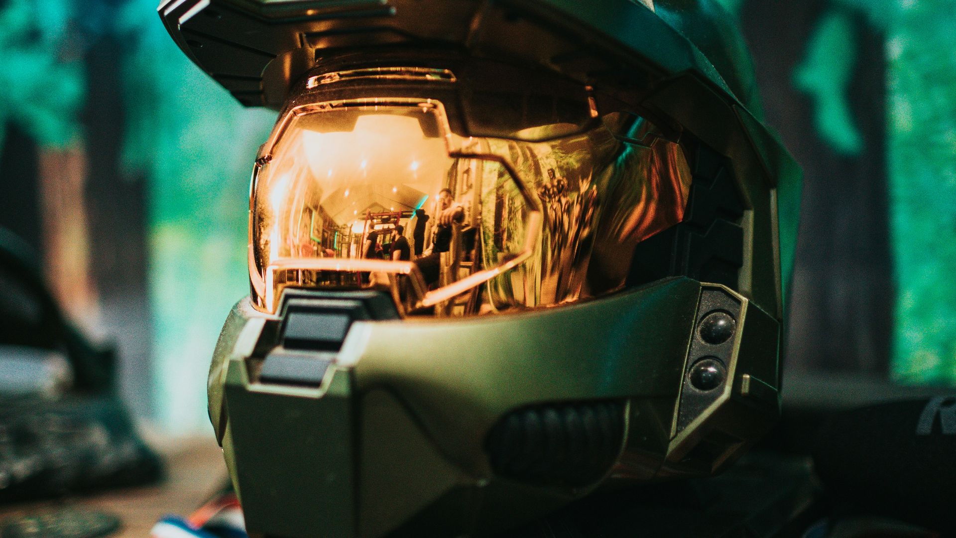 black and gray helmet on black and white textile