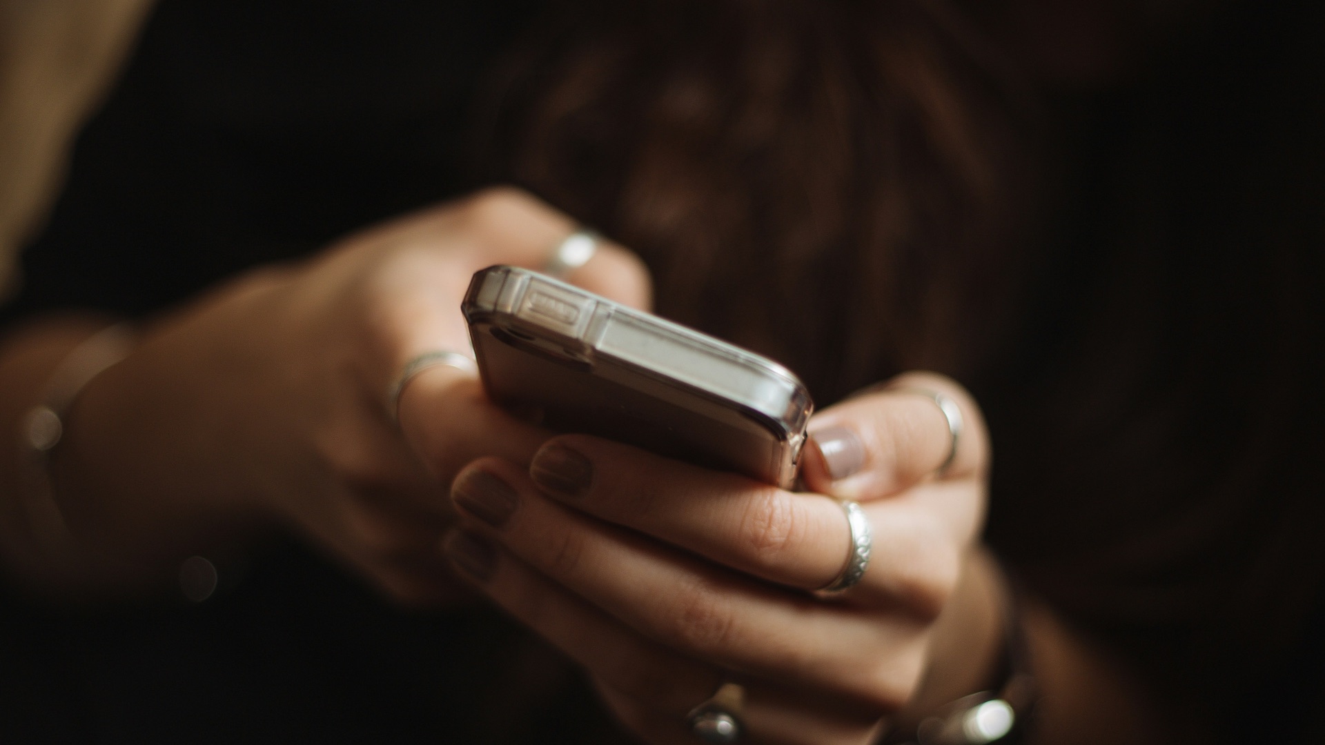 person using smartphone