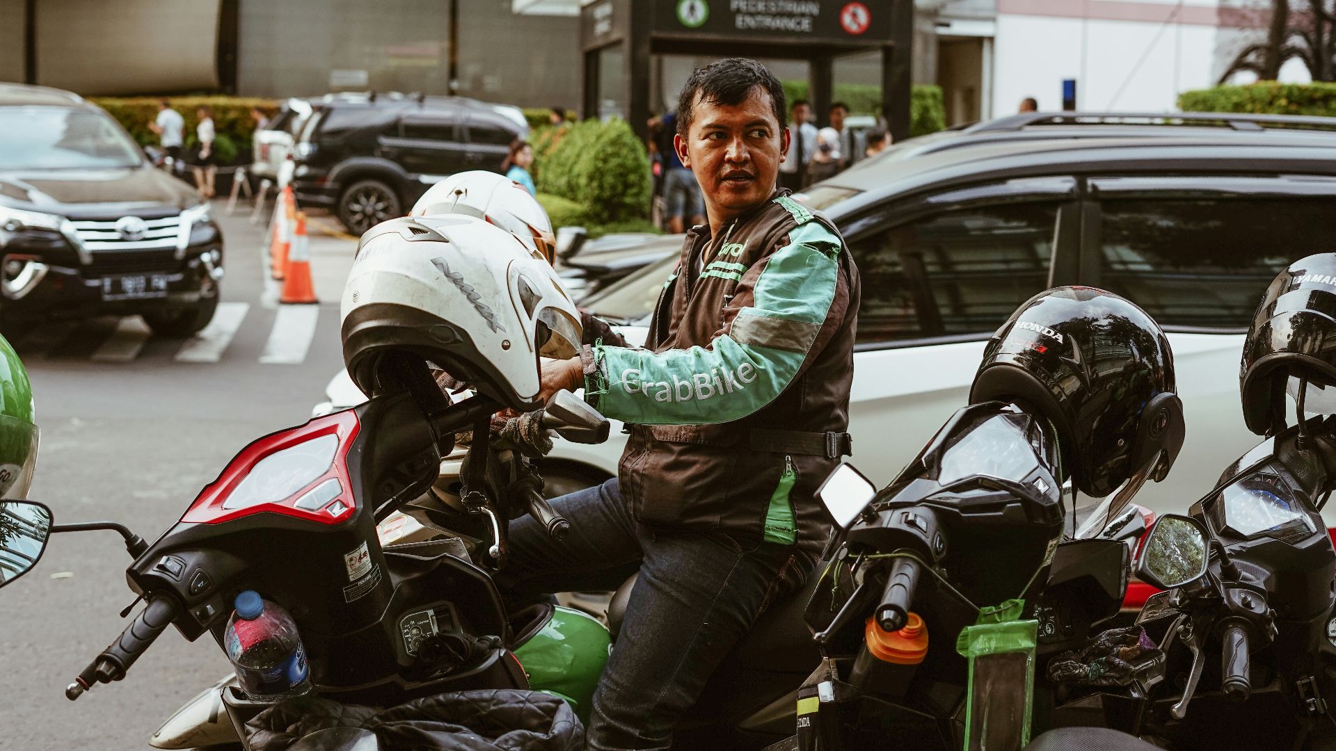 man riding motorcycle