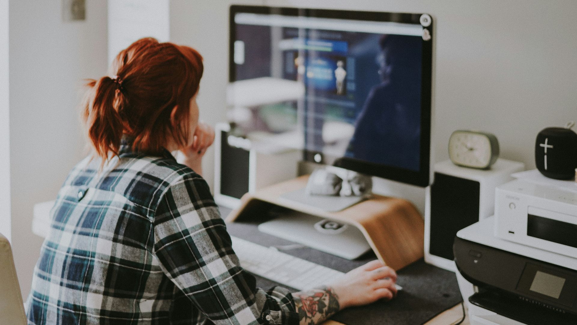 woman browsing on the internet