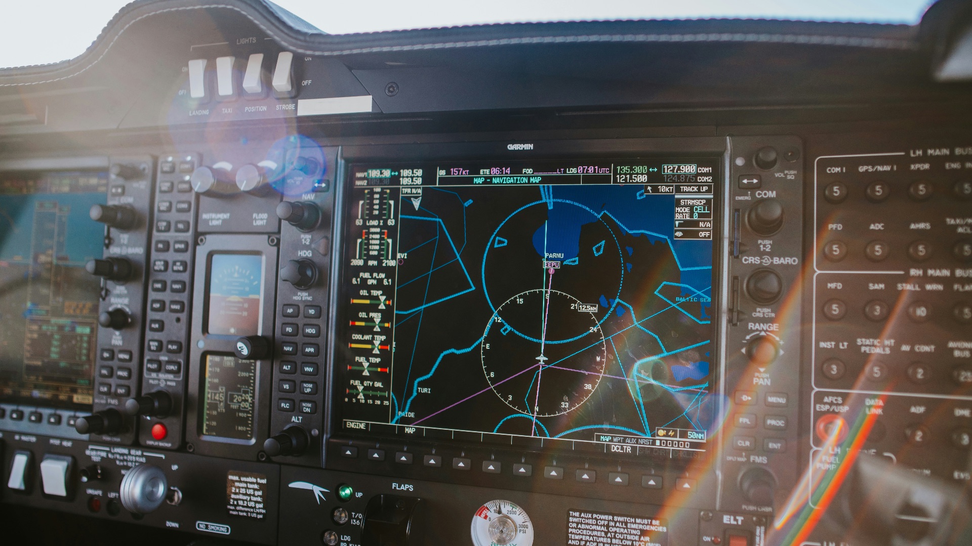 a close up of the cockpit of a plane