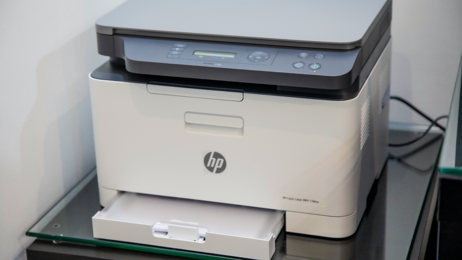 white and gray hp all in one printer