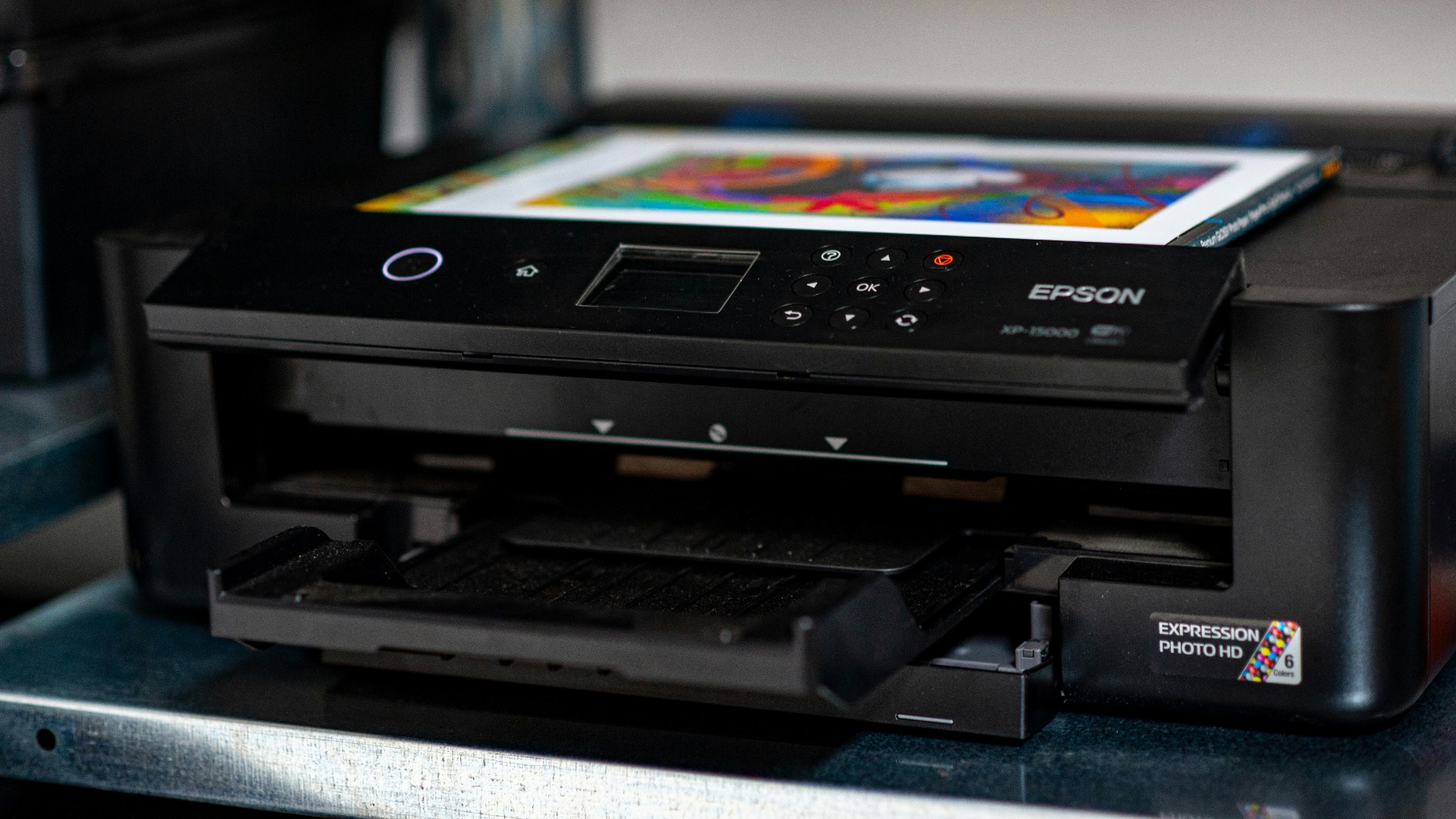 a printer sitting on top of a table