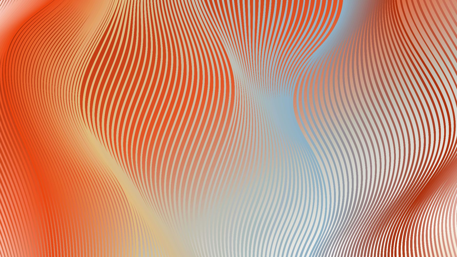 a red and blue background with wavy lines