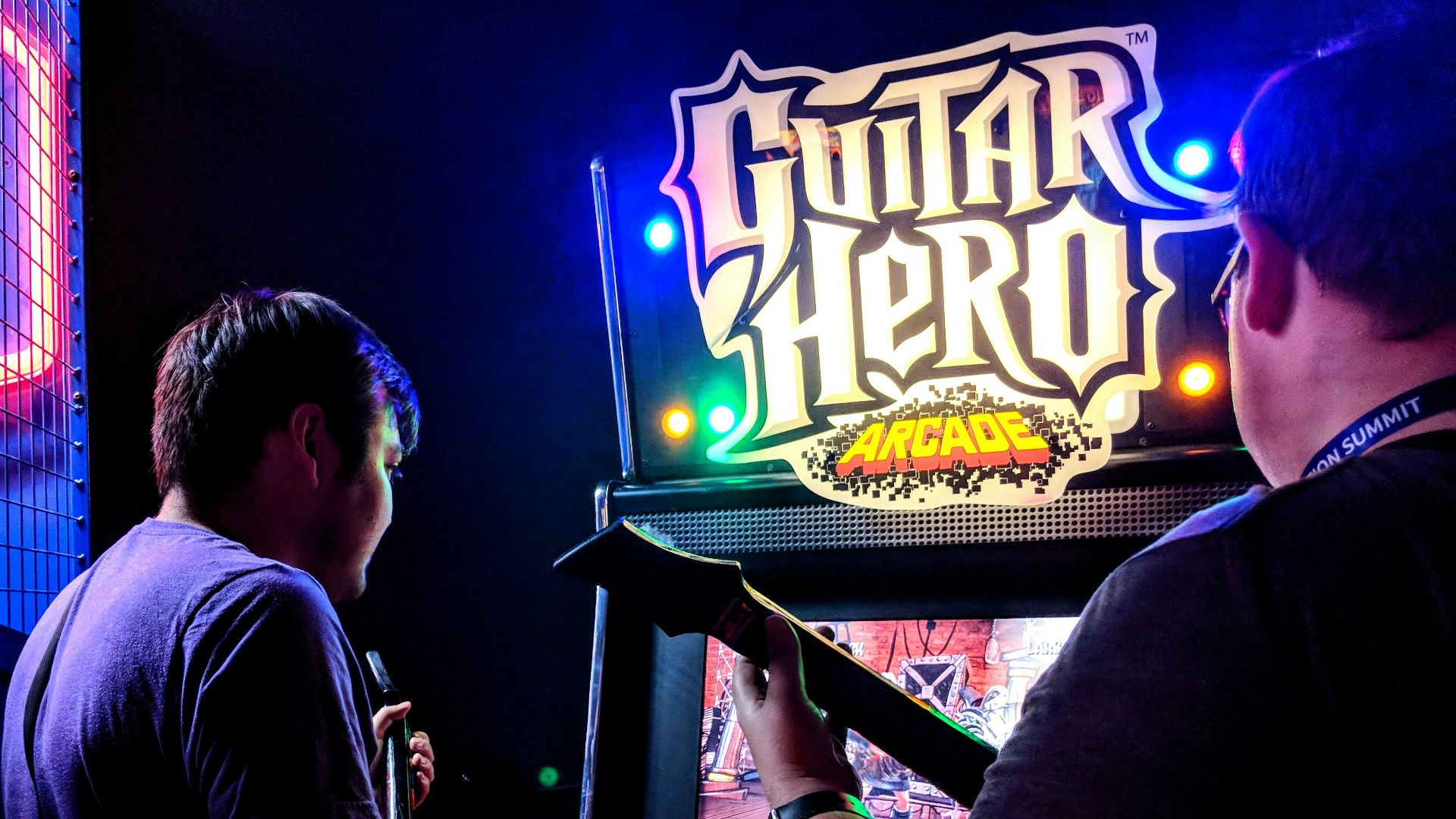 two person performing