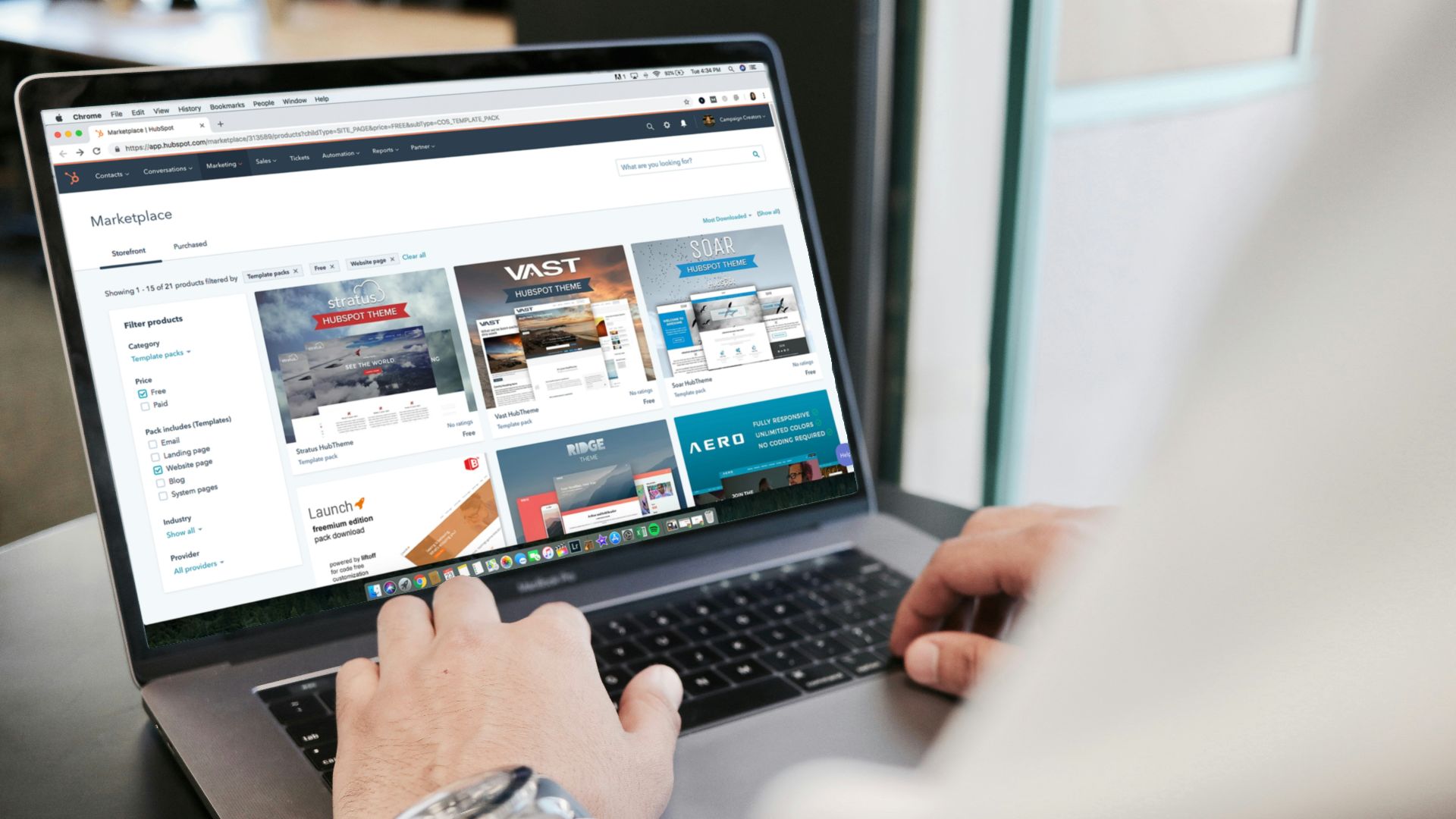 person using MacBook Pro