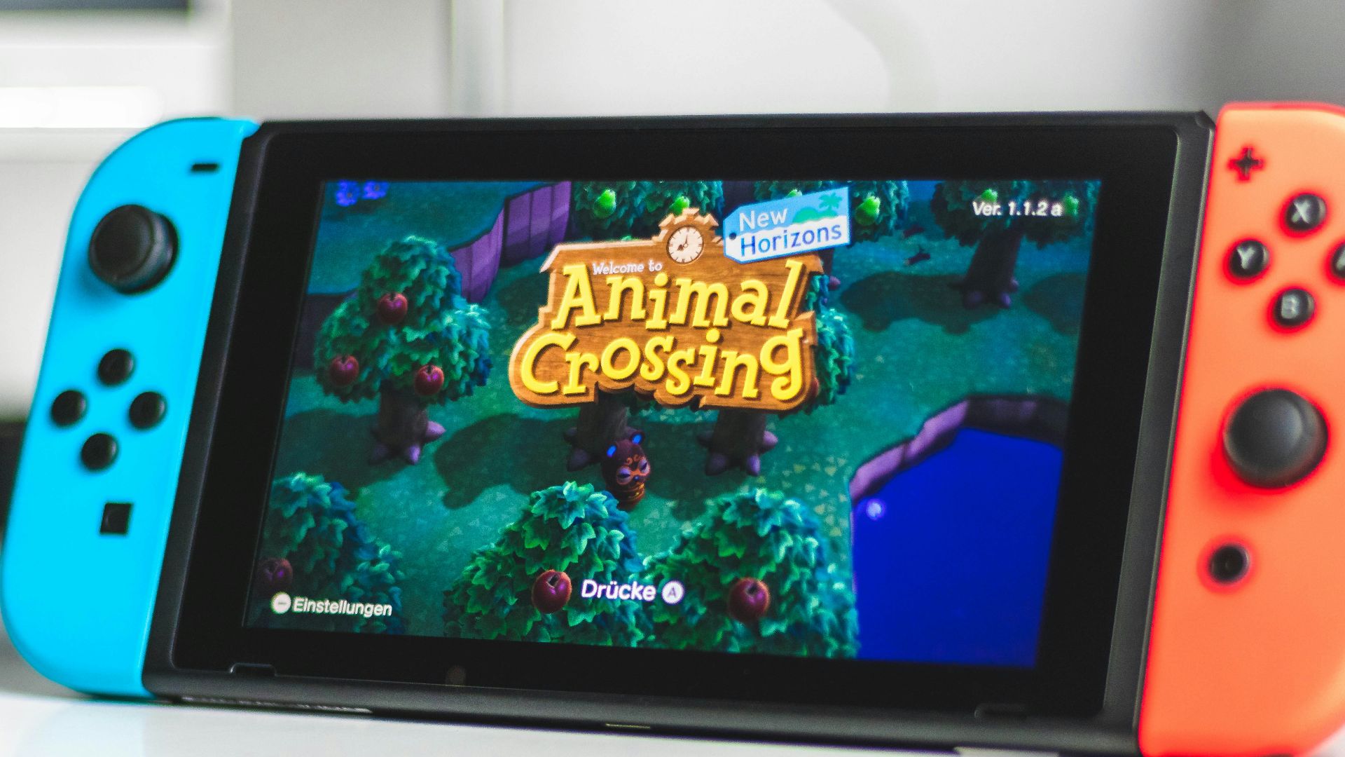 blue nintendo switch game console