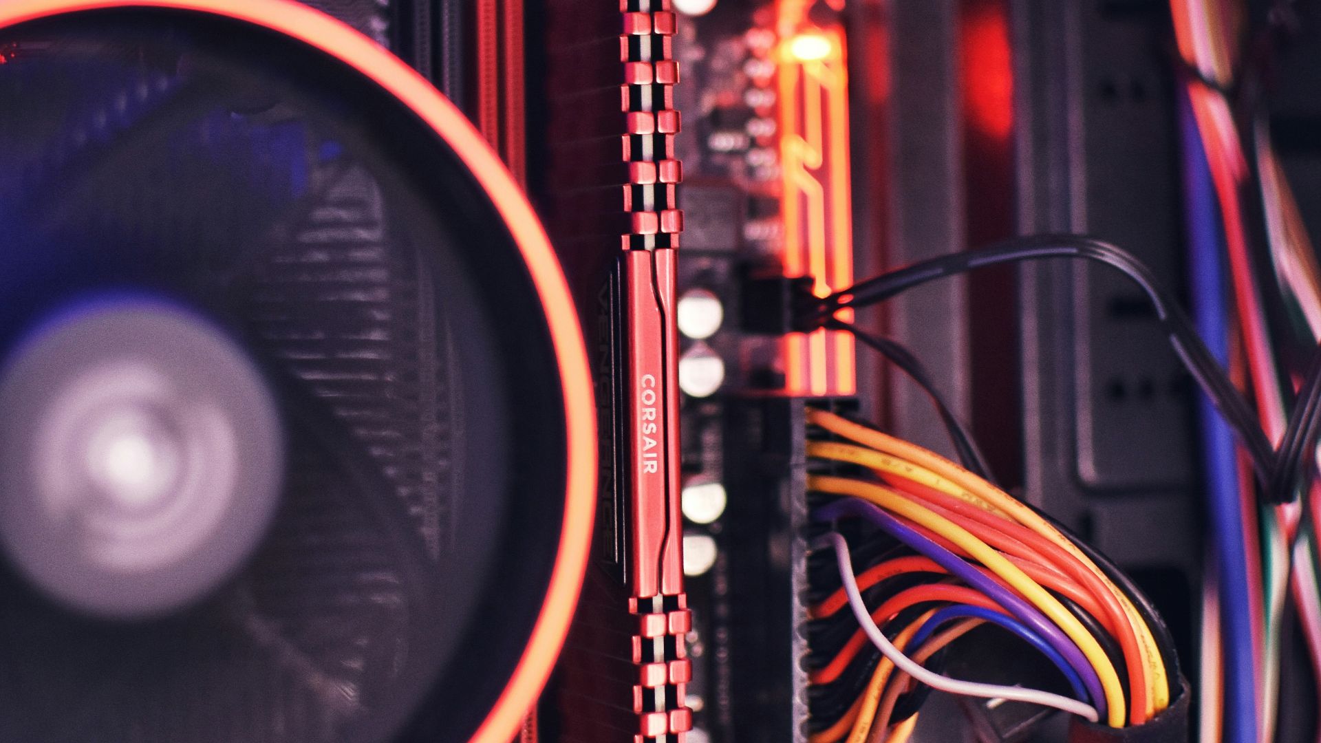 black and red audio mixer