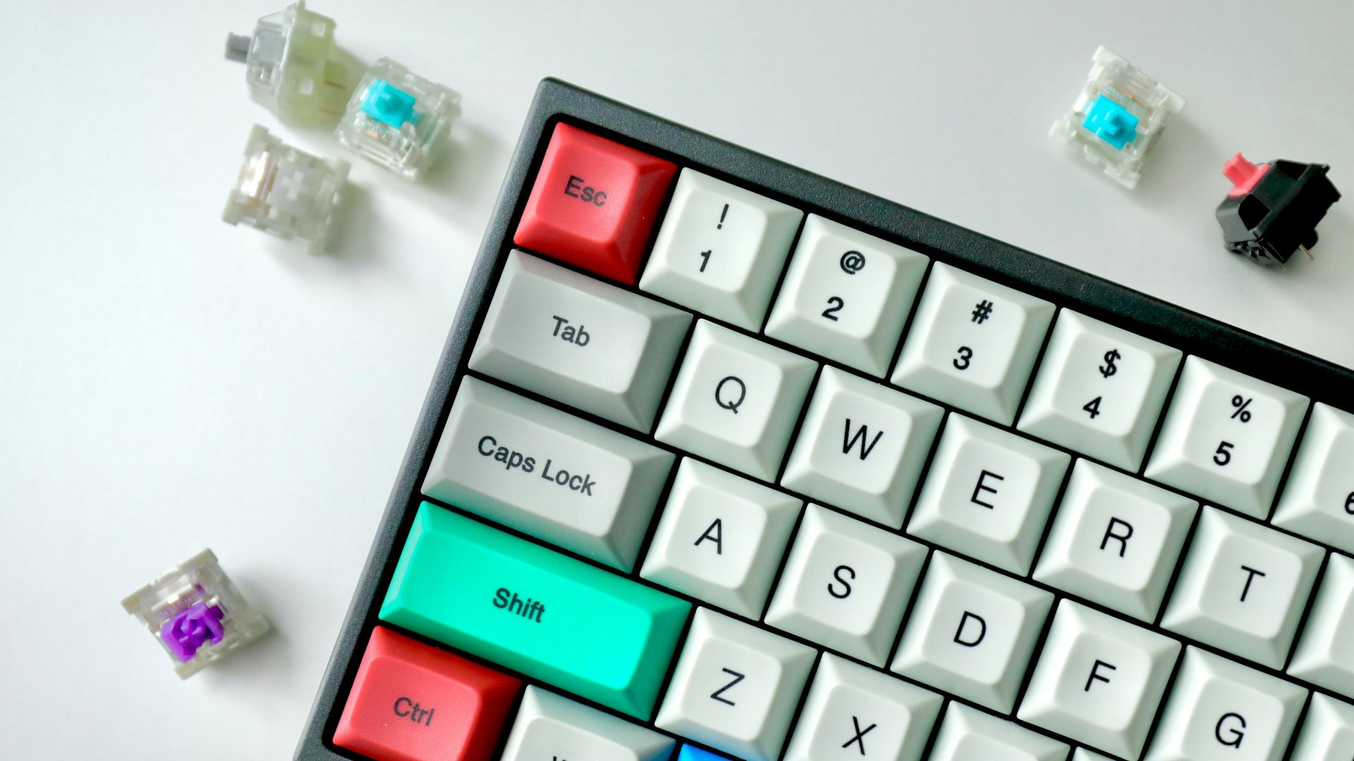 white green and blue computer keyboard