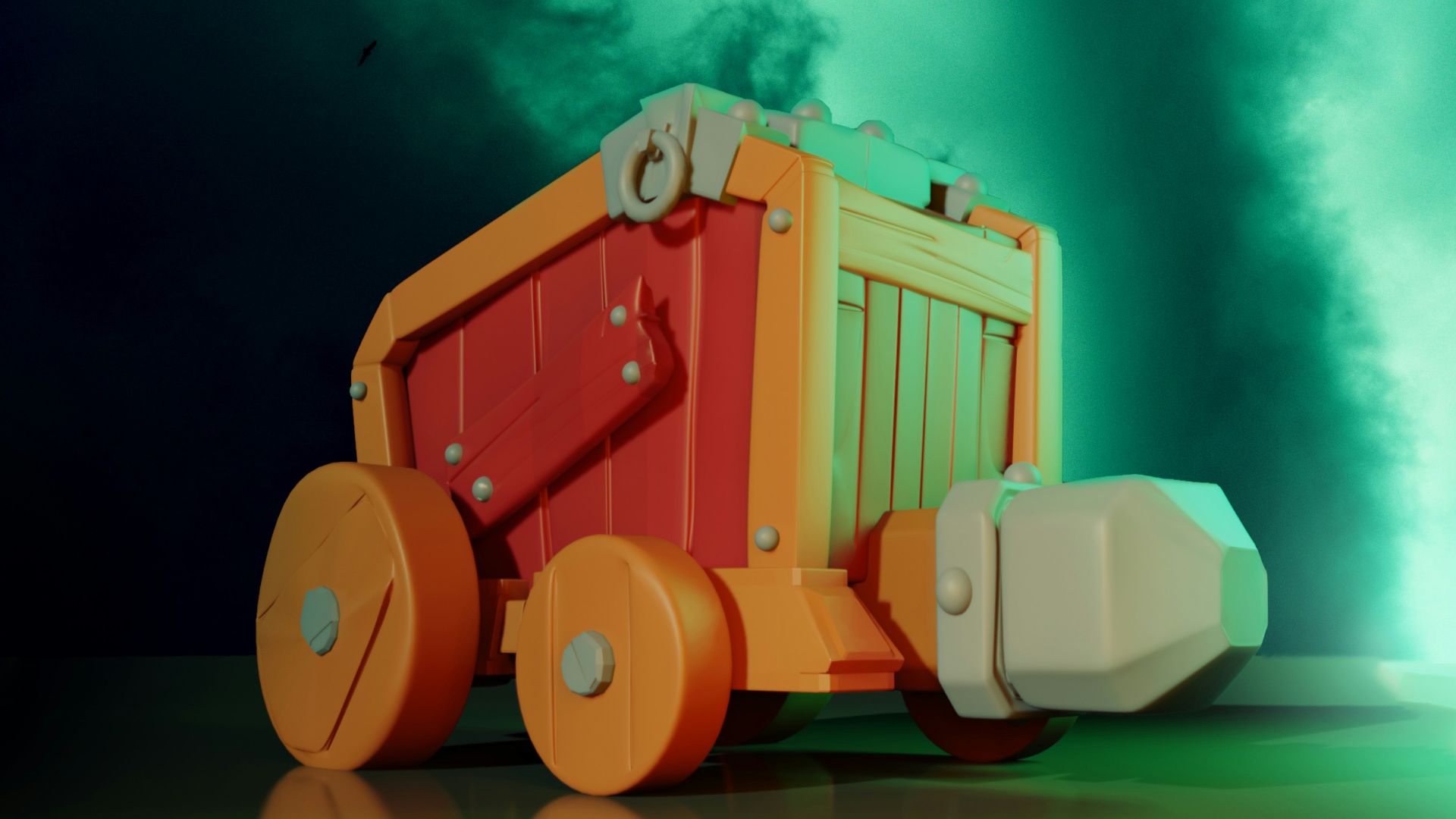 a toy train with wheels