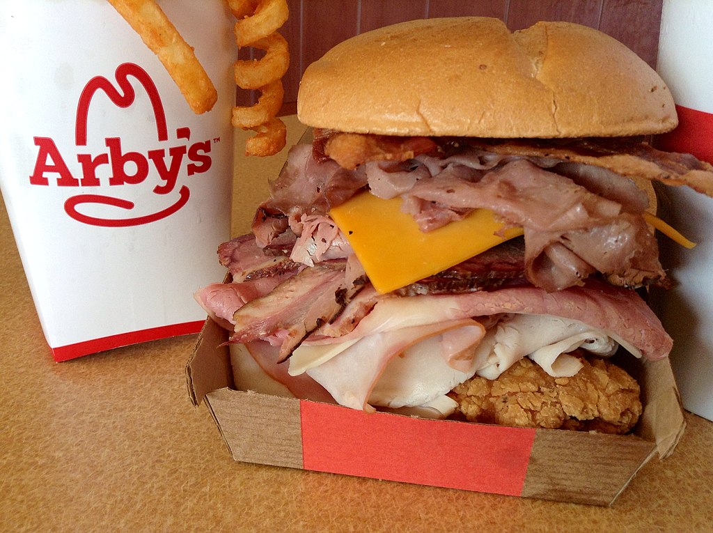 Arby's Meat Mountain Sandwich, 9 2014 By Mike Mozart Of Thetoychannel And Jeepersmedia On Youtube (14933014360)