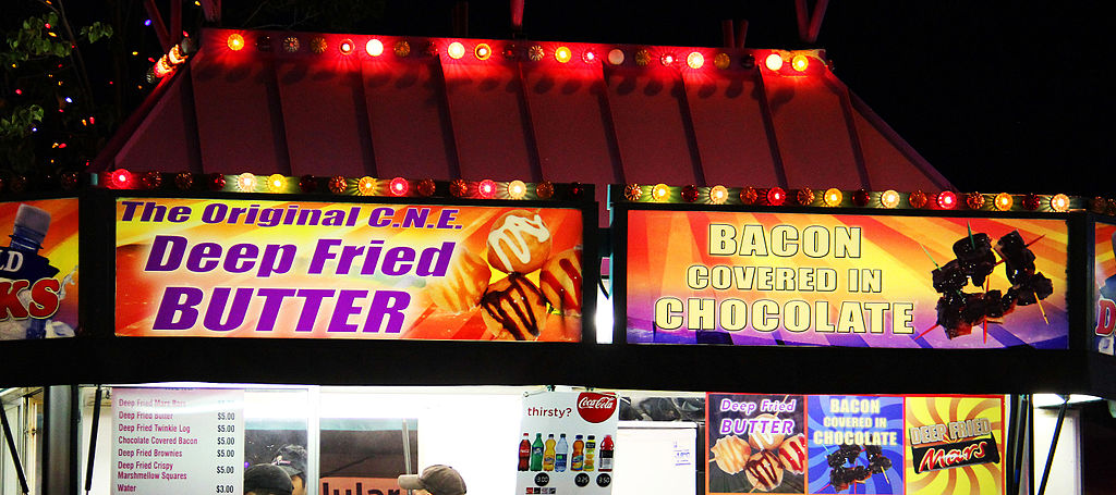 Food Signage At The Canadian National Exhibition, Toronto