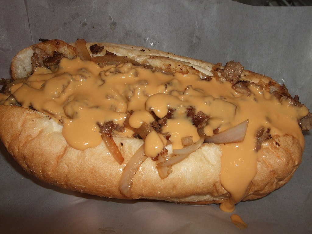 Cheesesteak Sandwich With Lots Of Cheese Sauce