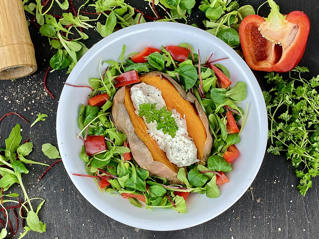 1024Px-Baked Sweet Potato On Salad